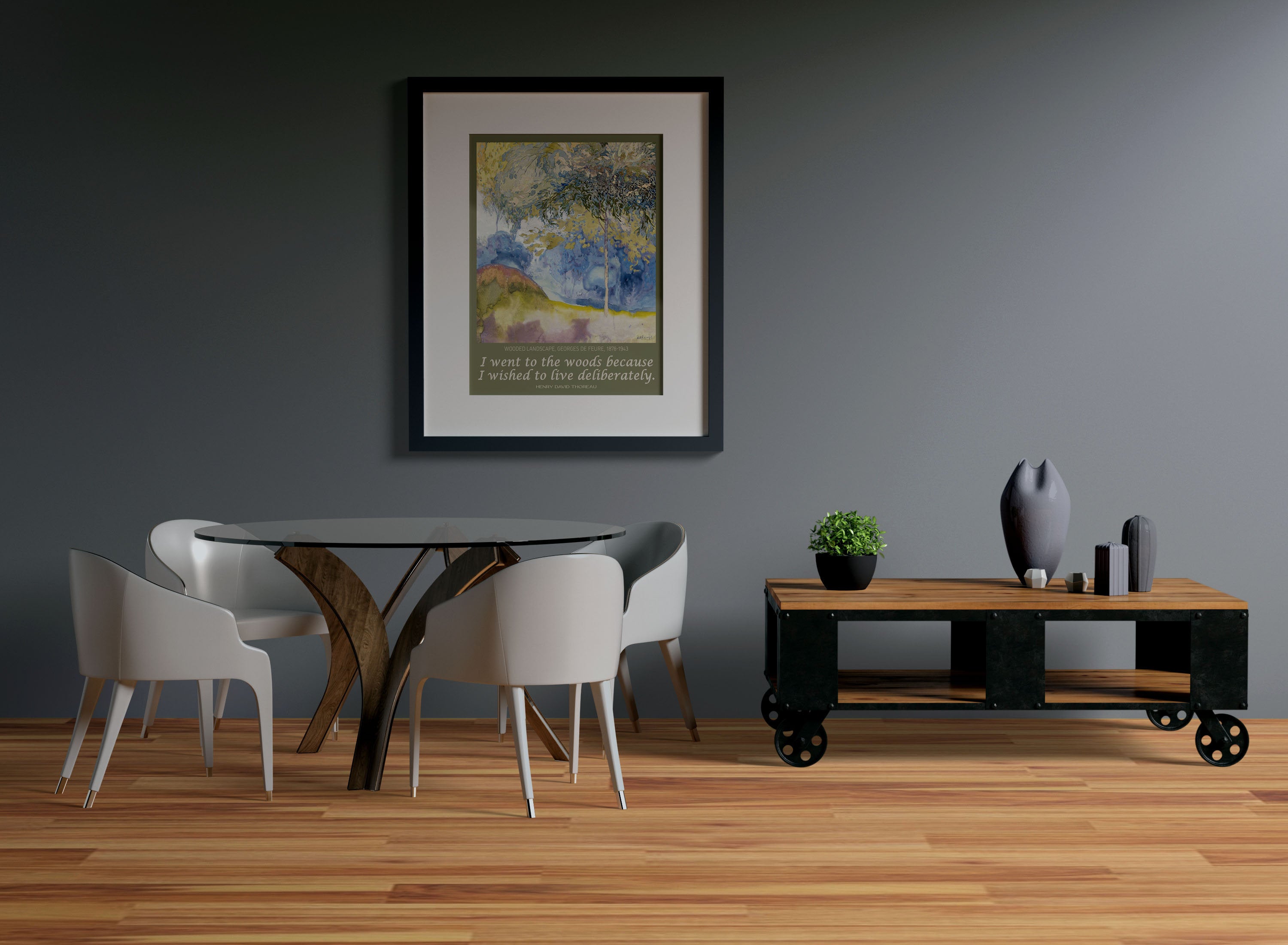 I Went To The Woods Walden and Henry David Thoreau Forest Art Print