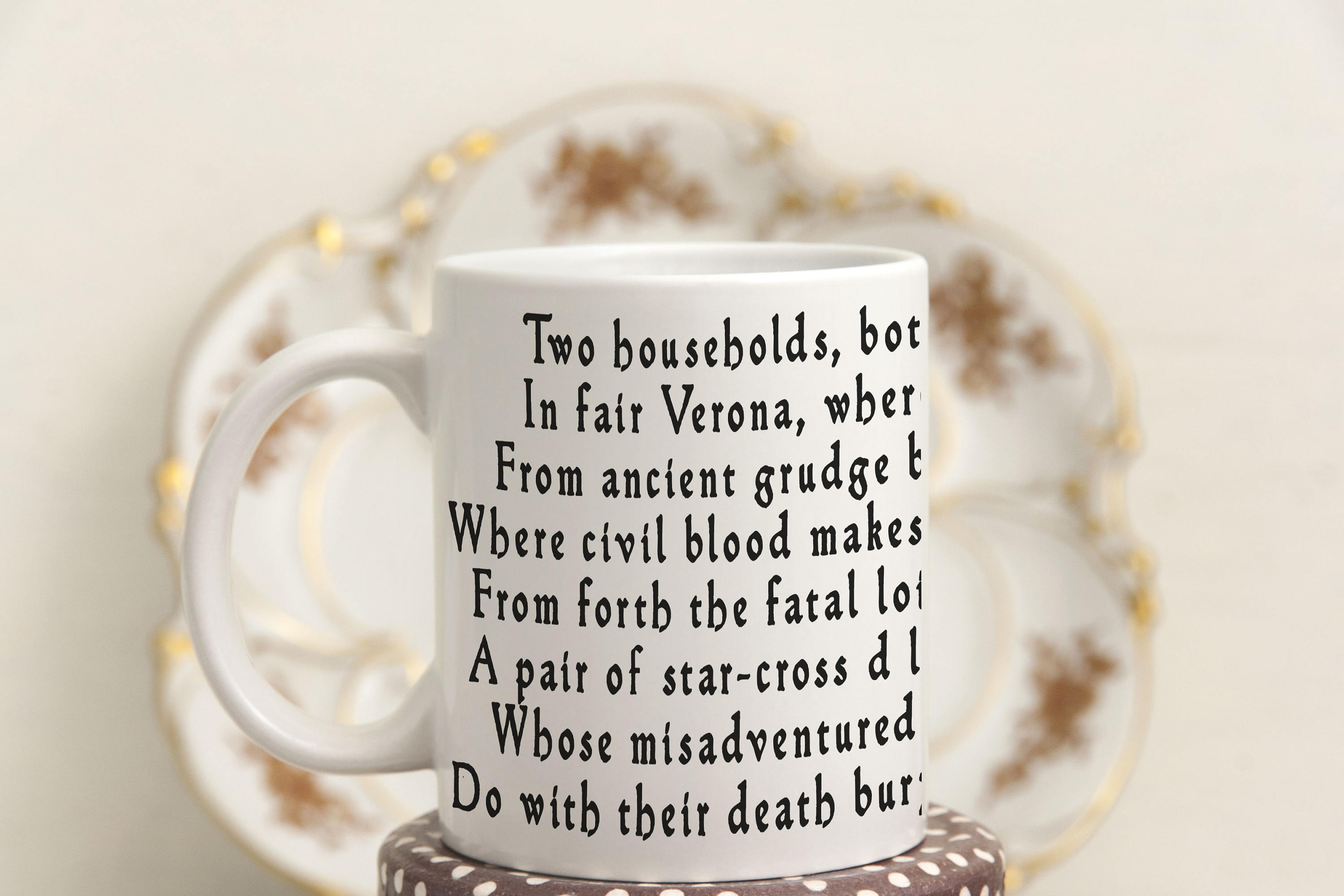 Romeo and Juliet Quotes Mug, William Shakespeare