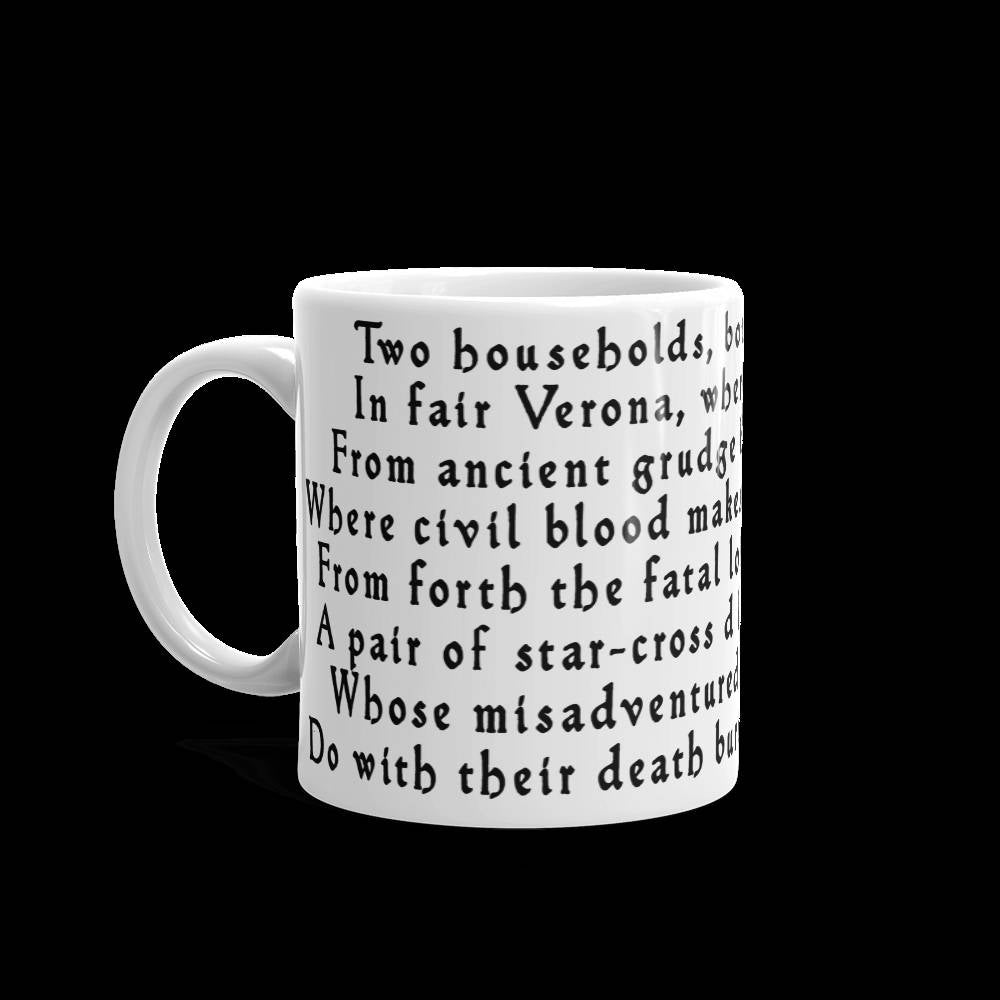 Romeo and Juliet Quotes Mug, William Shakespeare