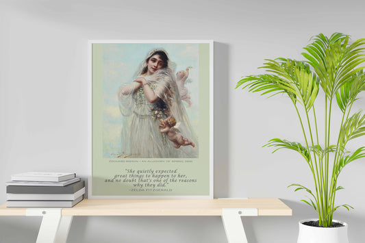 Zelda Fitzgerald and Eduard Bisson Fine Art Print - She Quietly Expected Great Things To Happen
