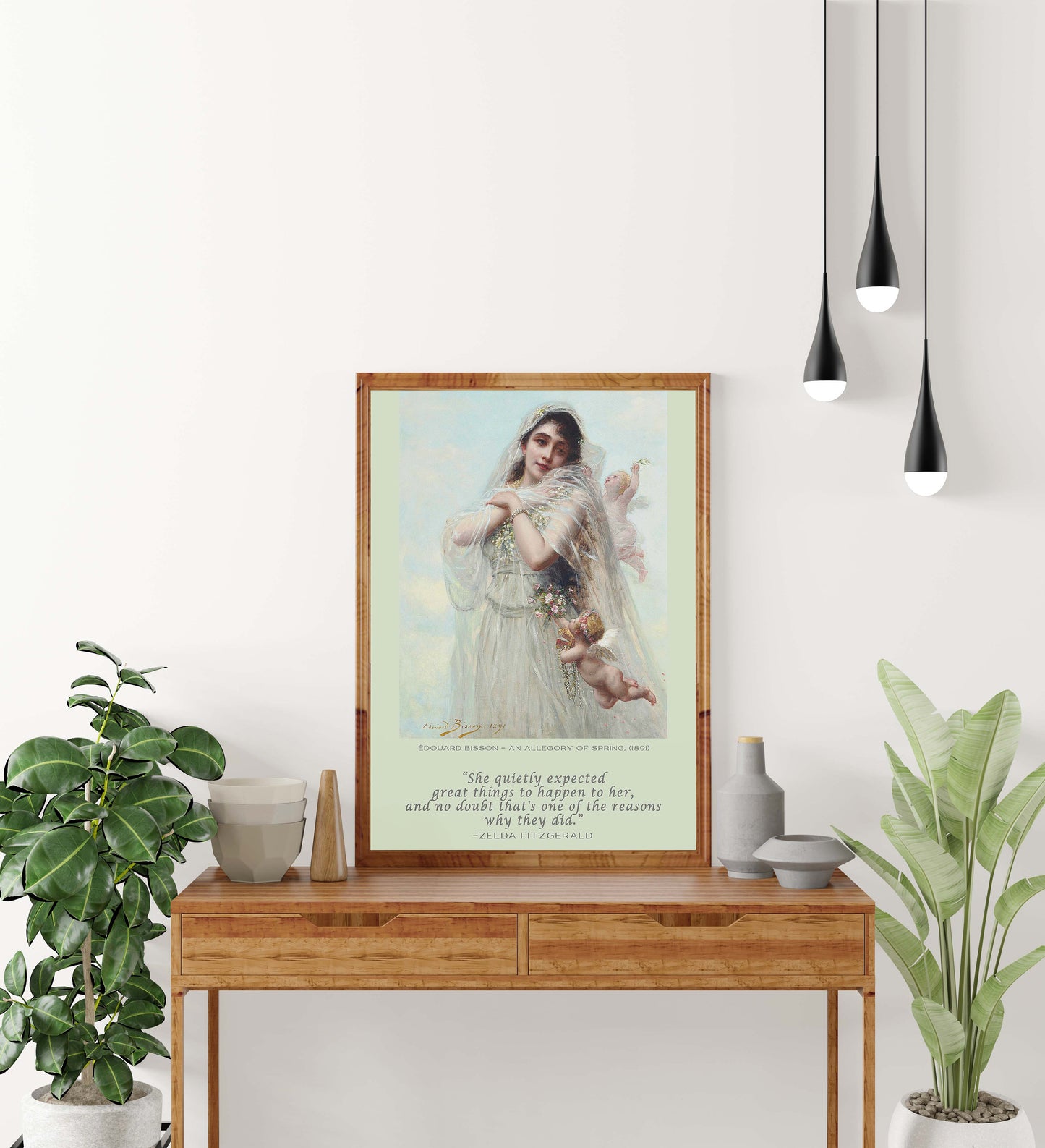 Zelda Fitzgerald and Eduard Bisson Fine Art Print - She Quietly Expected Great Things To Happen