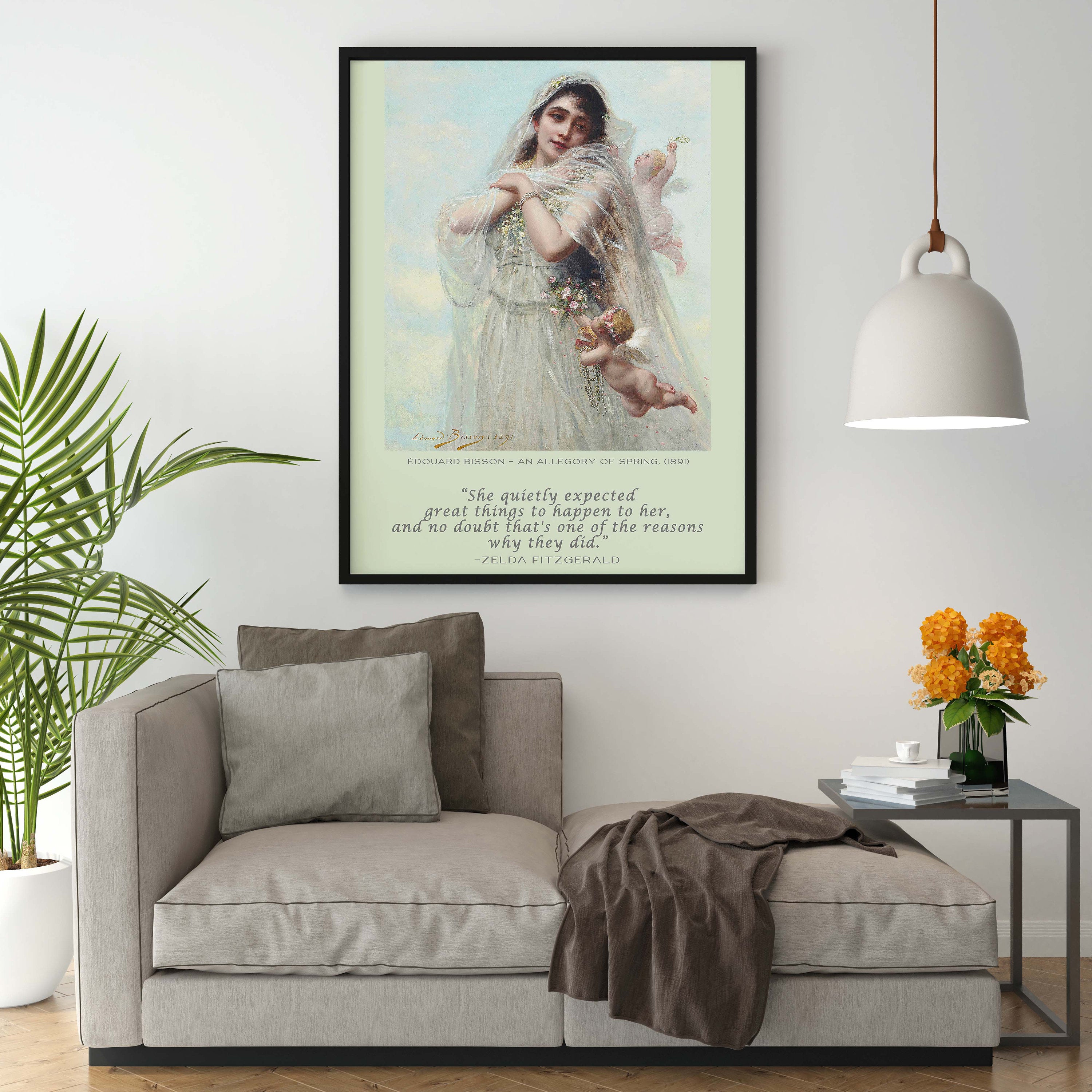 Zelda Fitzgerald and Eduard Bisson Fine Art Print - She Quietly Expected Great Things To Happen