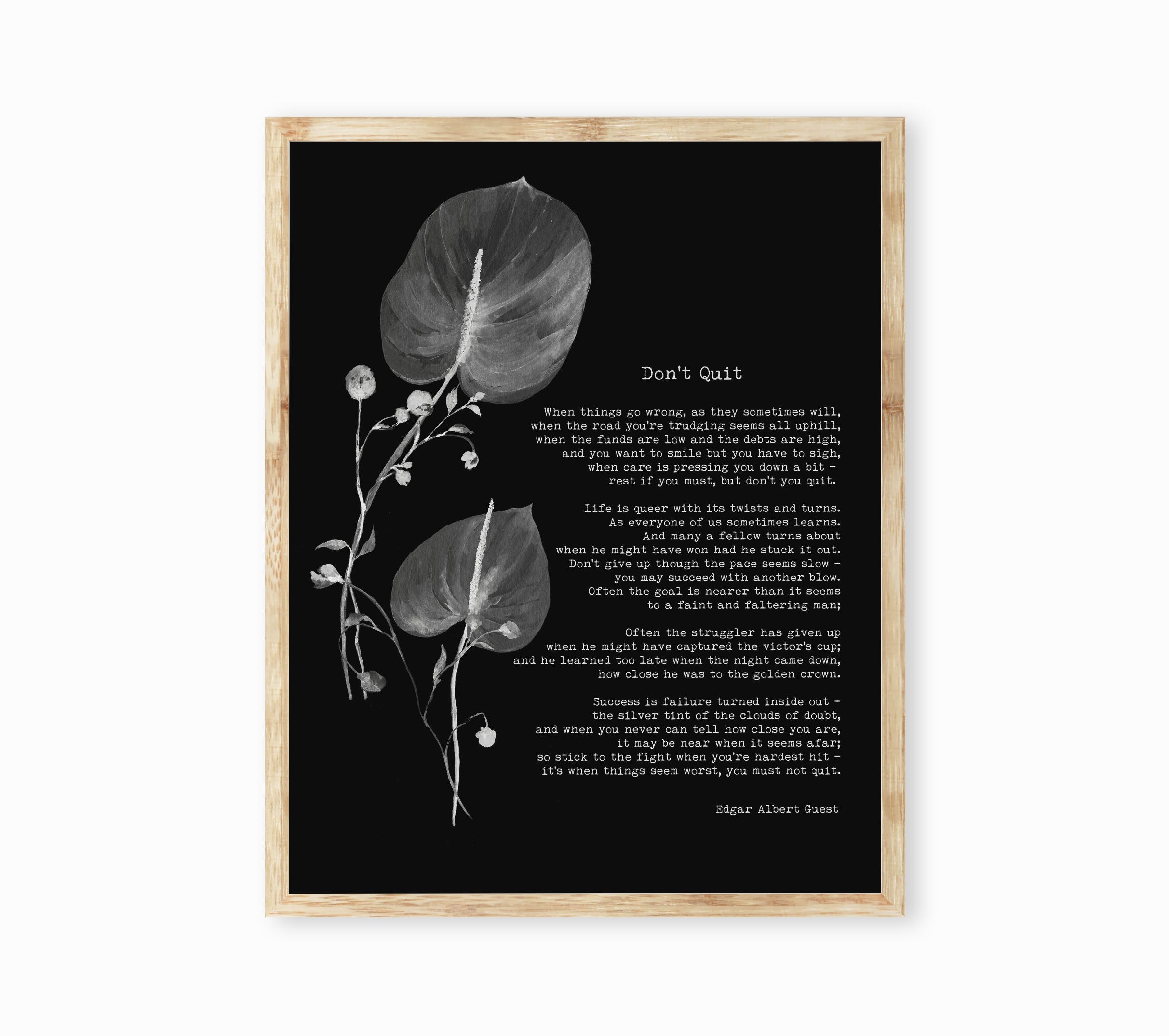 Don't Quit Edgar Albert Guest Print