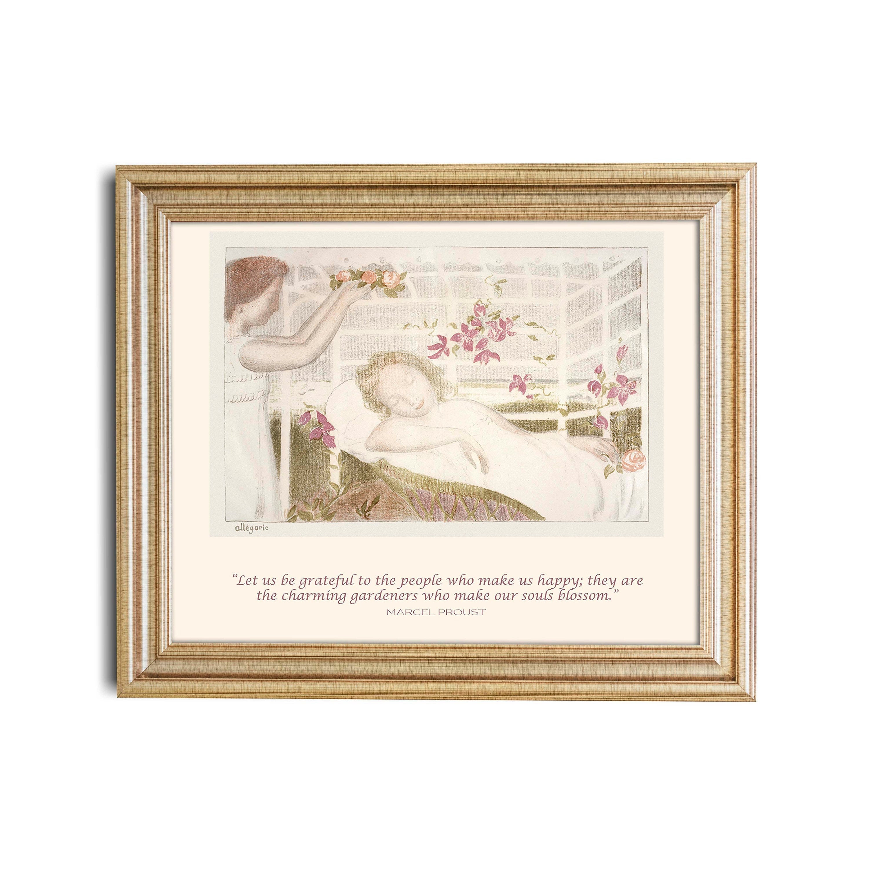Marcel Proust and Maurice Denis Fine Art Print - Be Grateful To The People Who Make Us Happy