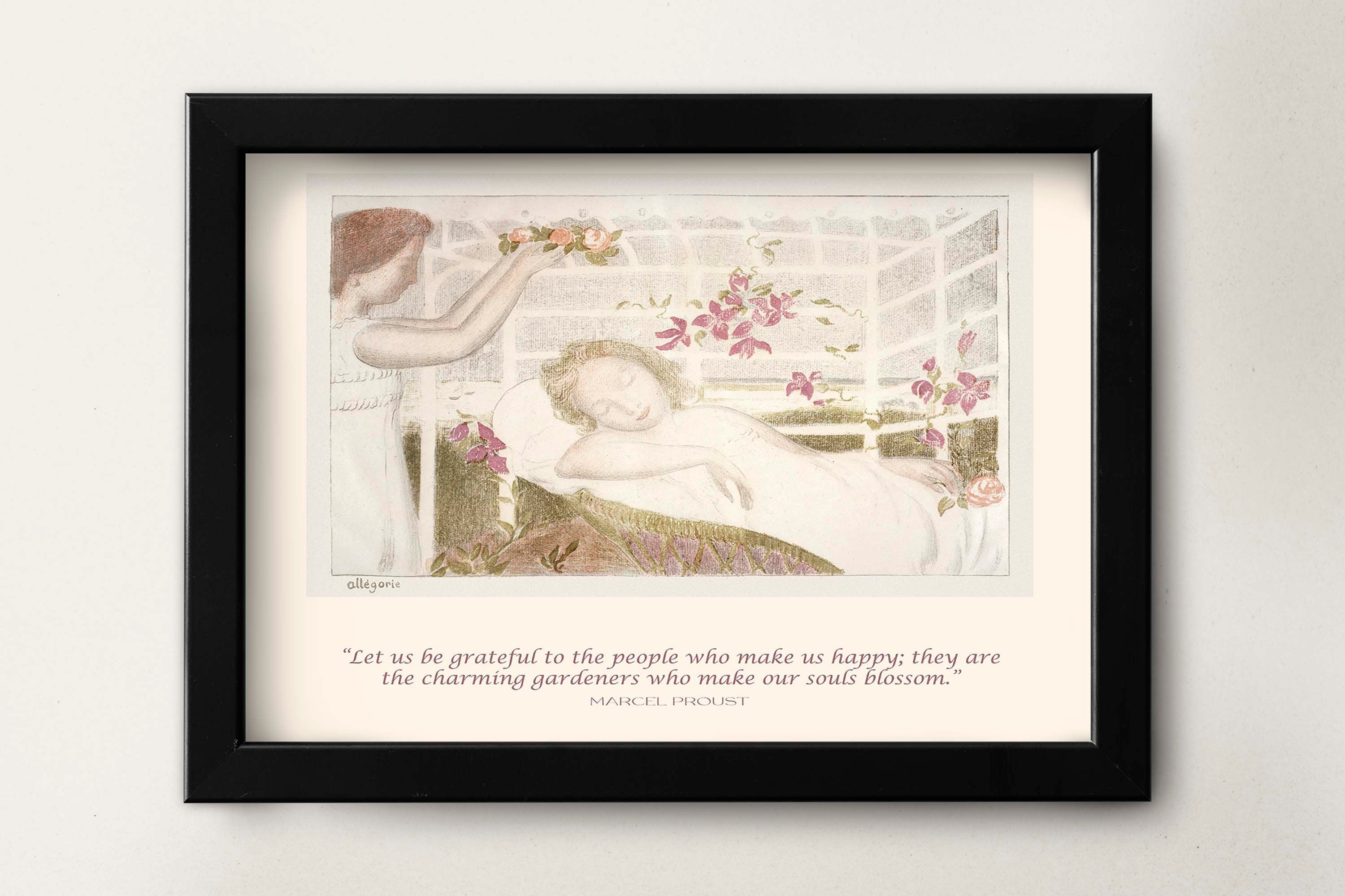 Marcel Proust and Maurice Denis Fine Art Print - Be Grateful To The People Who Make Us Happy