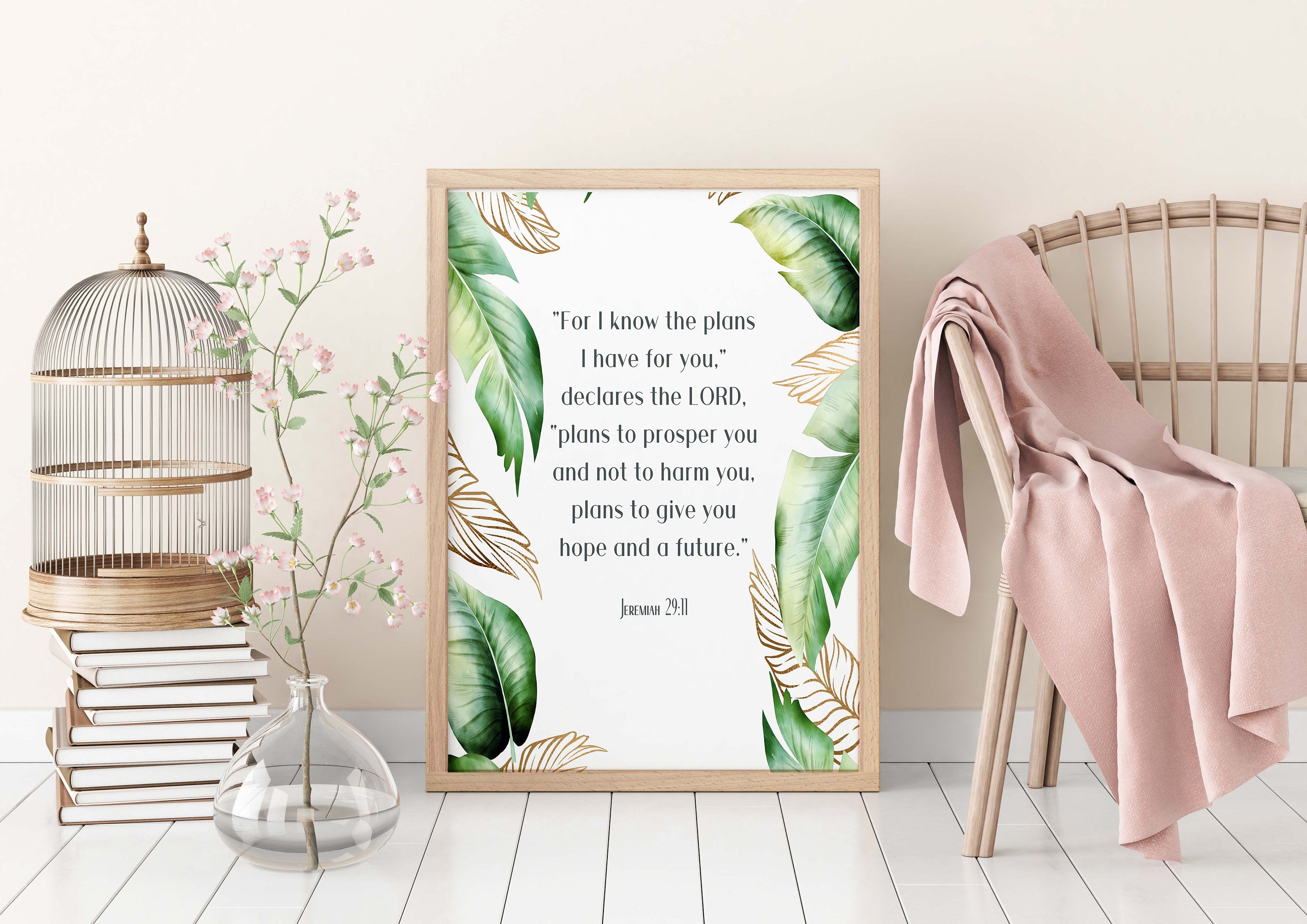 Give you Hope and a Future Jeremiah 29:11 Bible Verse Print