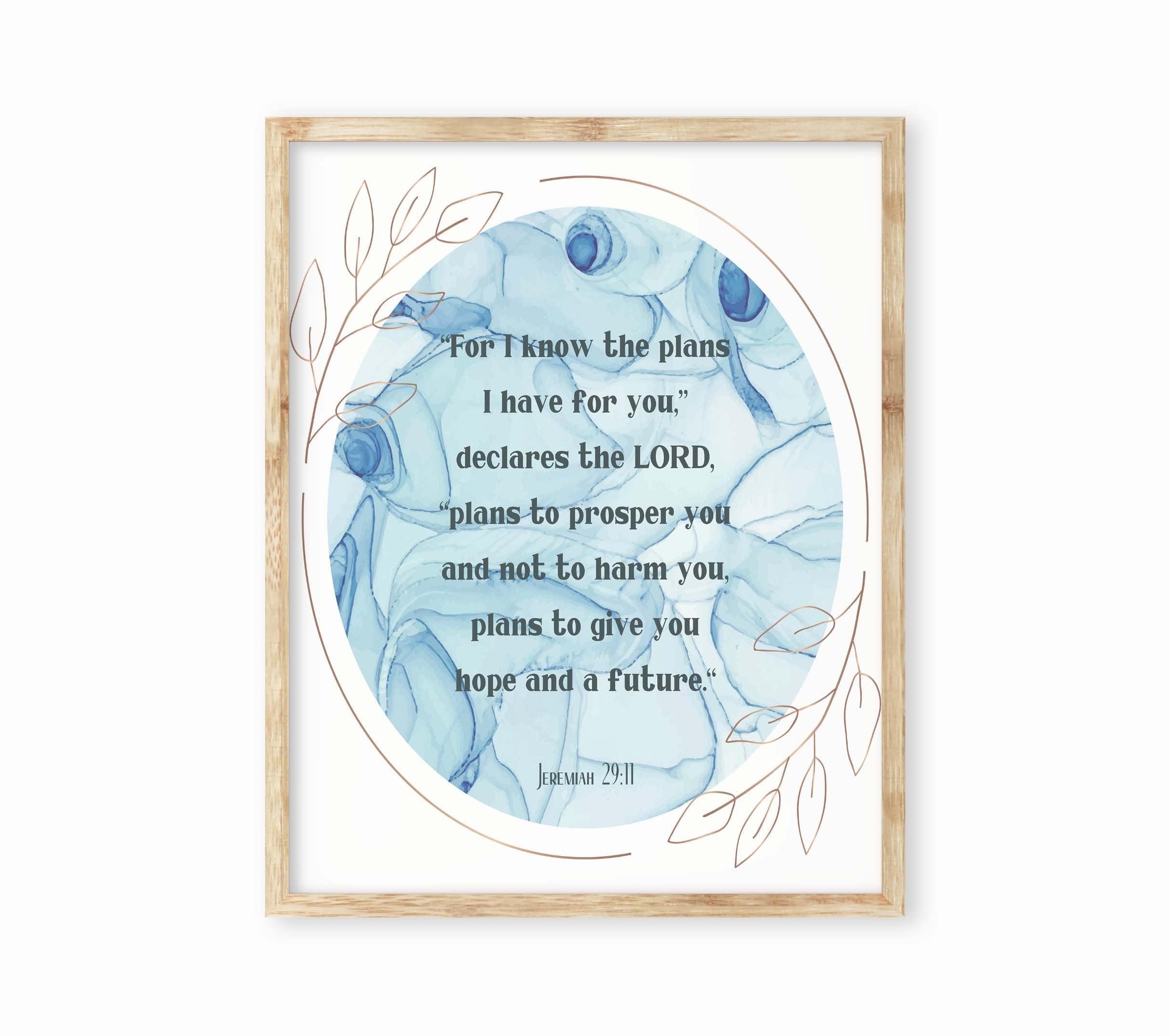Give you Hope and a Future Jeremiah 29:11 Bible Verse Print