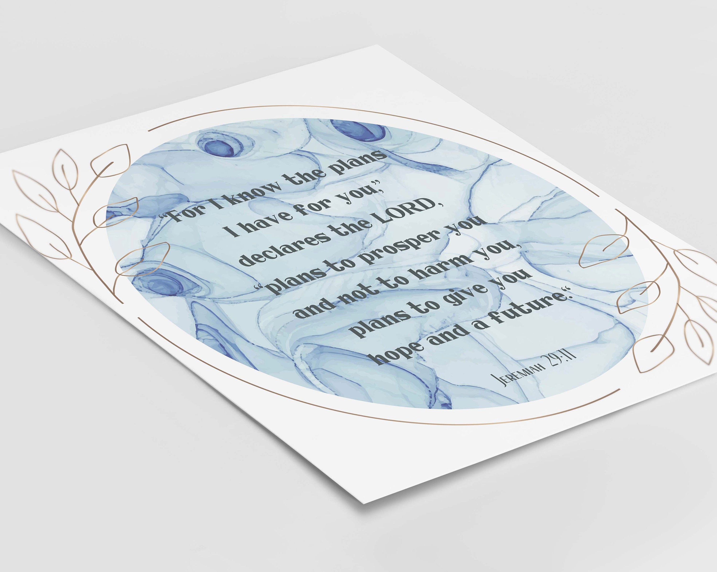 Give you Hope and a Future Jeremiah 29:11 Bible Verse Print