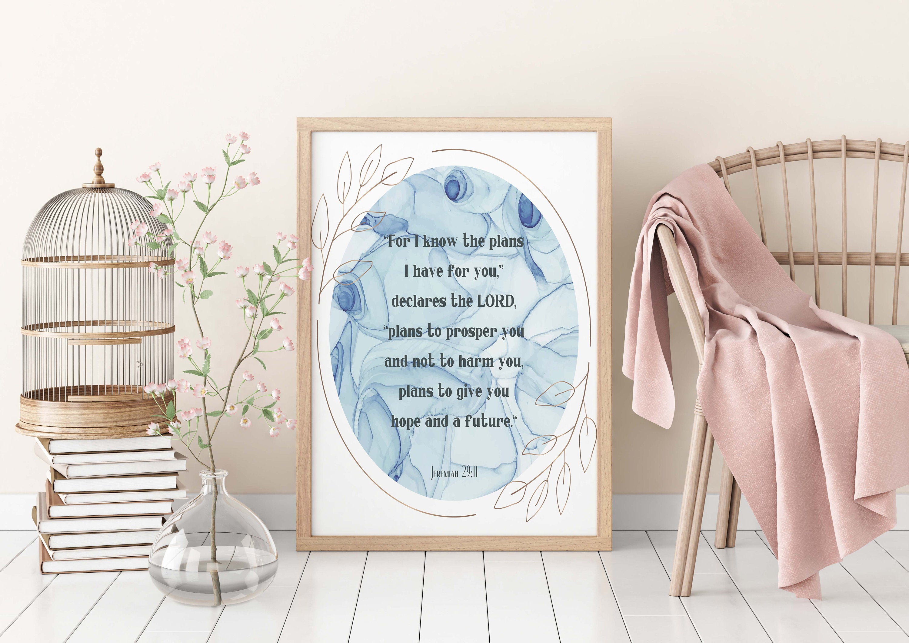 Give you Hope and a Future Jeremiah 29:11 Bible Verse Print
