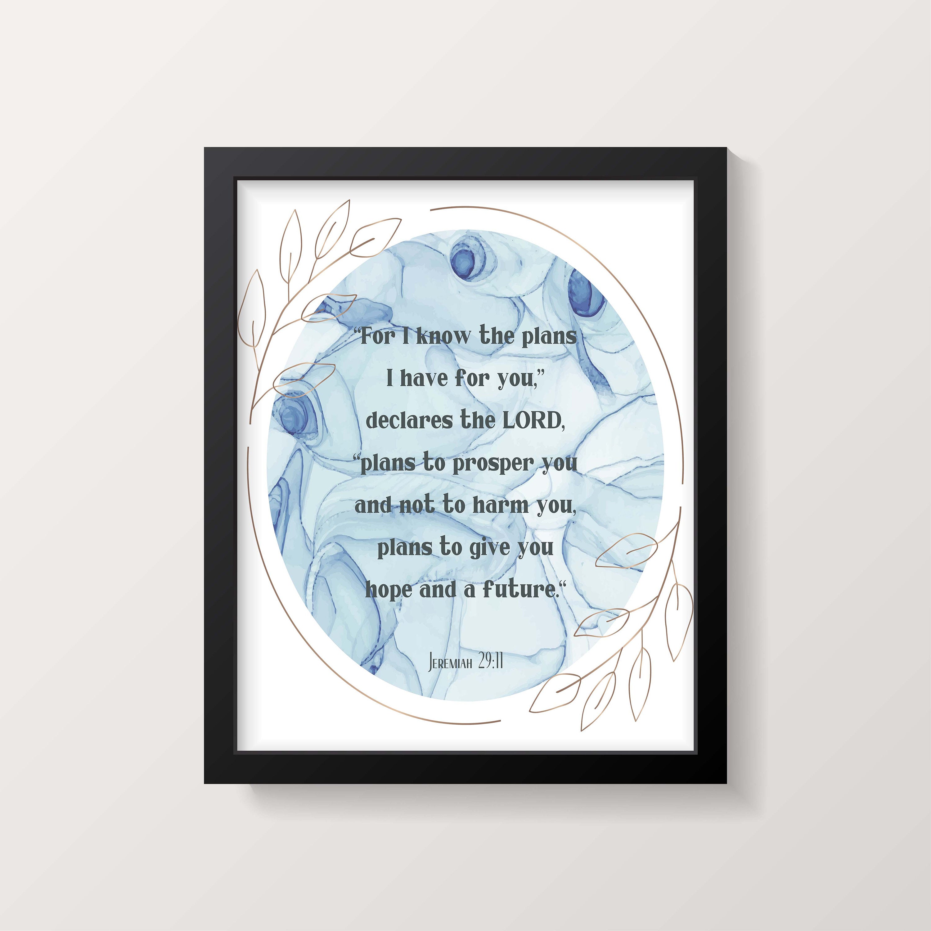 Give you Hope and a Future Jeremiah 29:11 Bible Verse Print