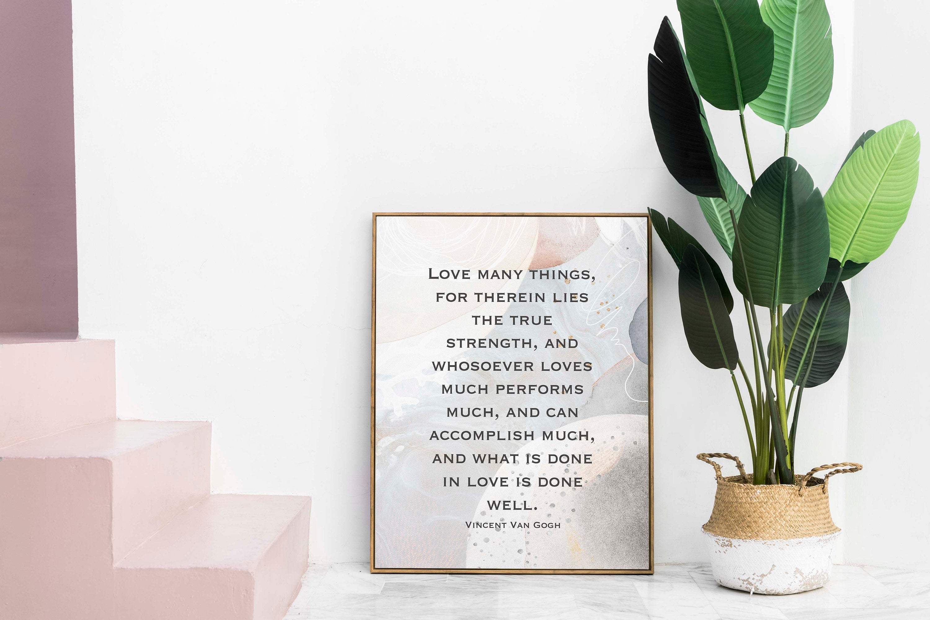 Vincent van Gogh Love Many Things Abstract Watercolor Print