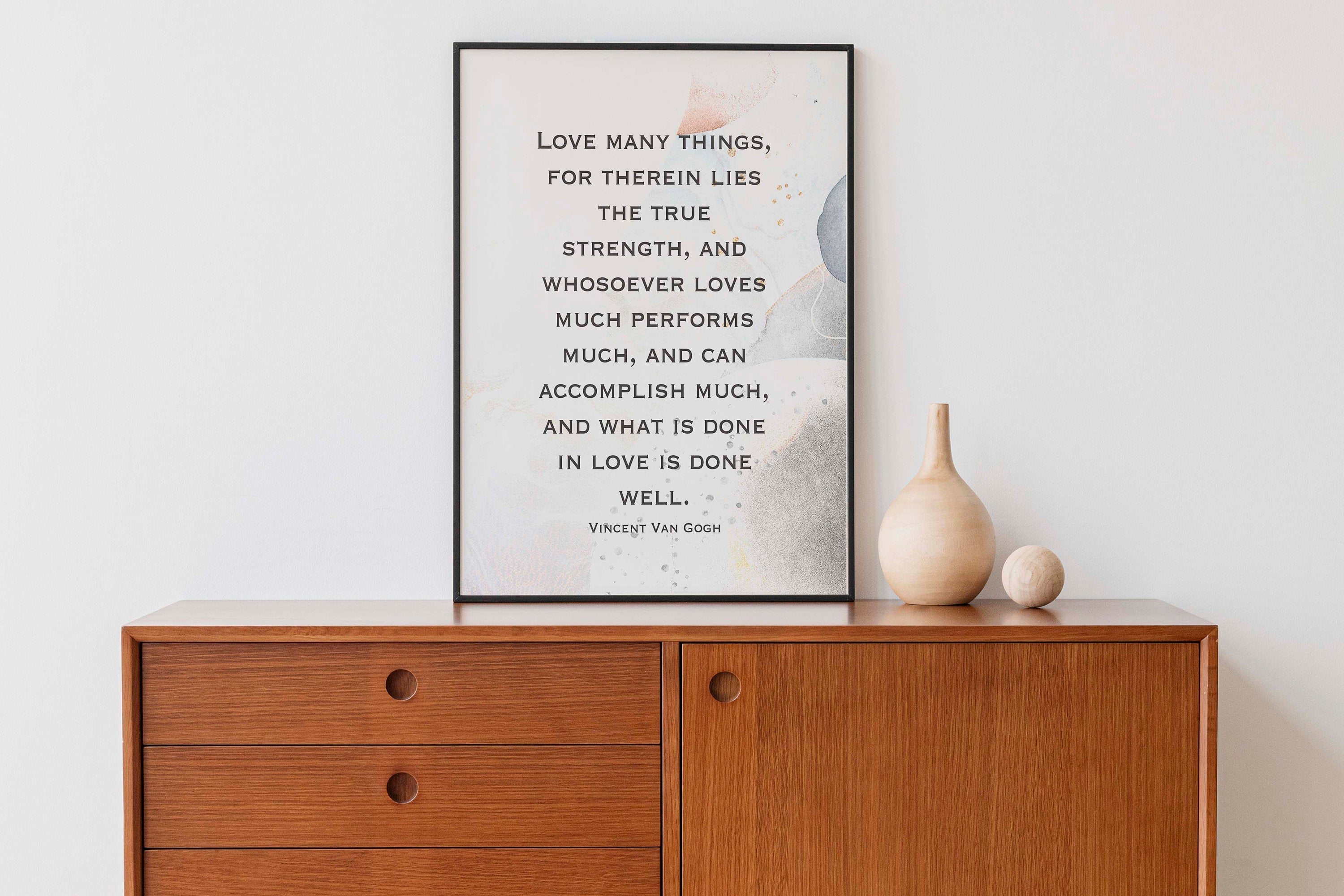 Vincent van Gogh Love Many Things Abstract Watercolor Print
