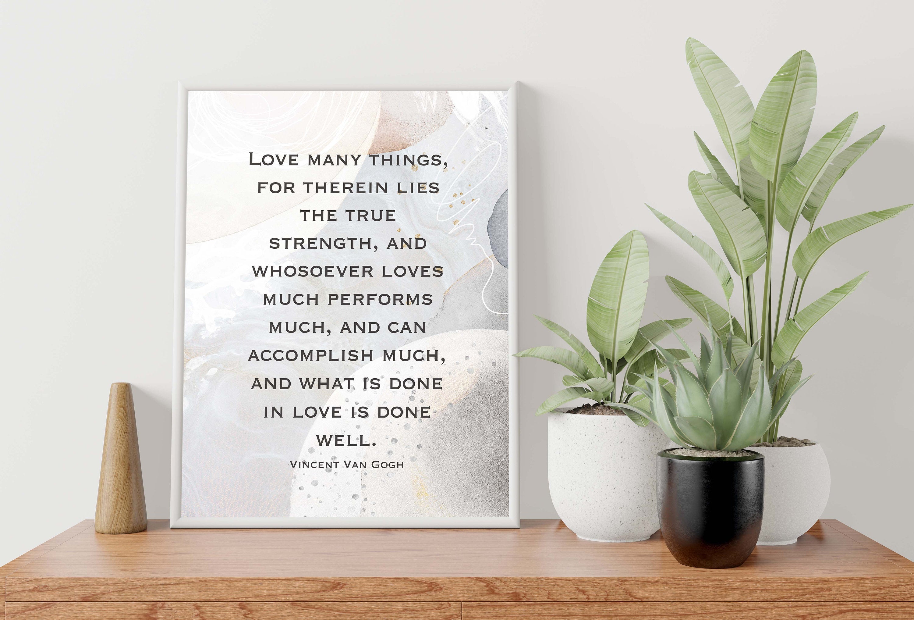 Vincent van Gogh Love Many Things Abstract Watercolor Print