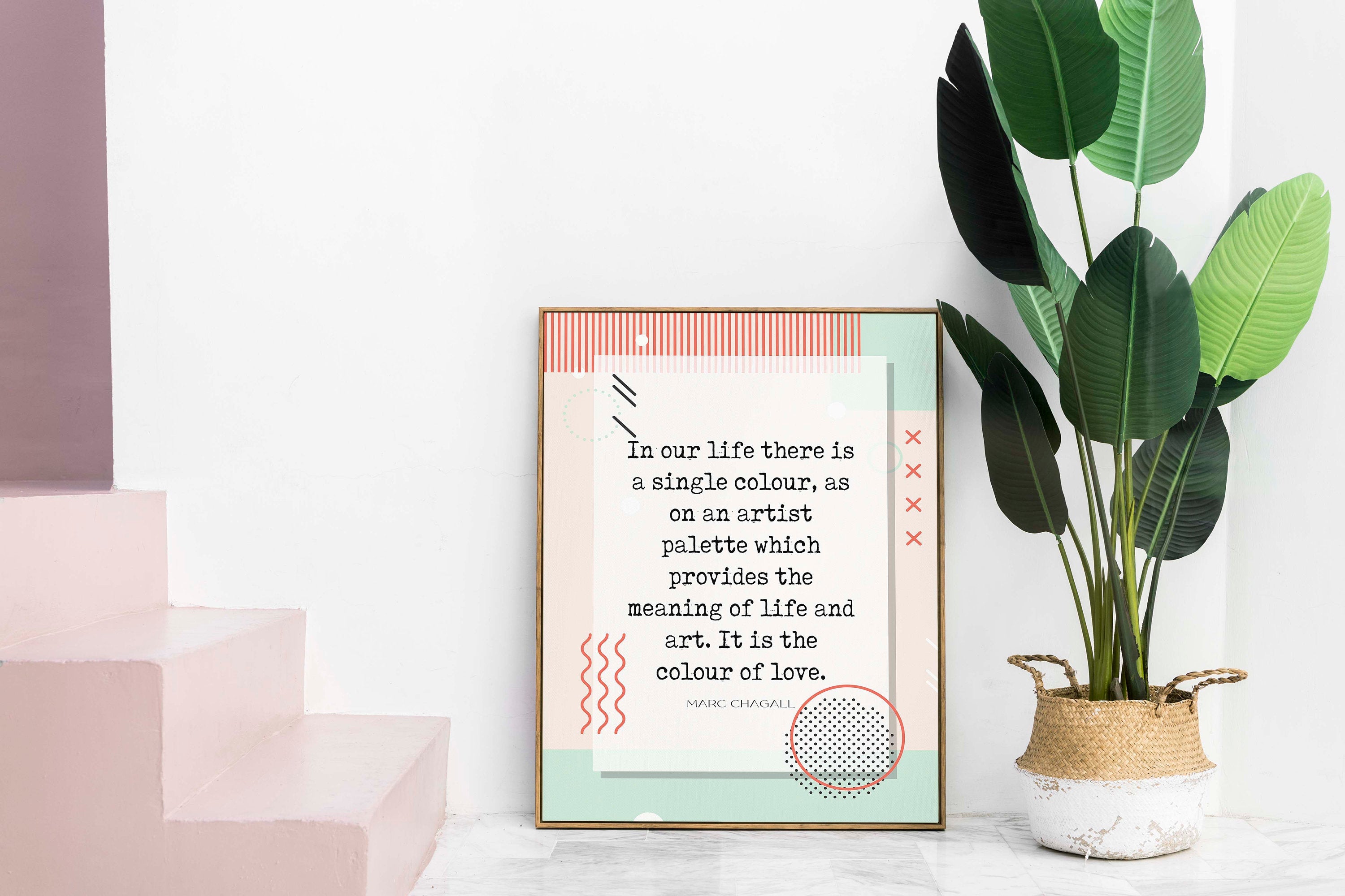 The Color of Love Marc Chagall Quote Print