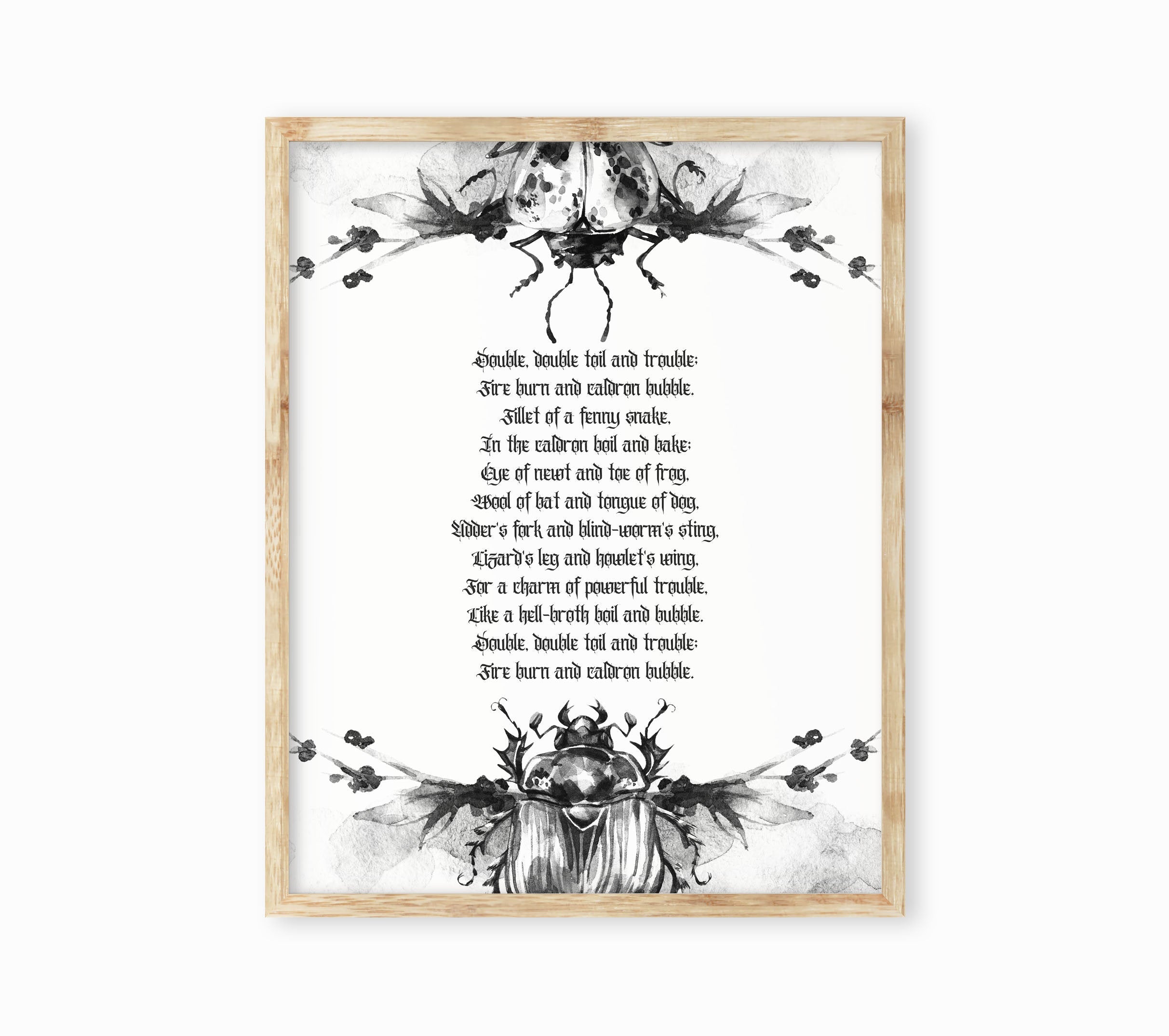 Toil and Trouble Macbeth Print, William Shakespeare