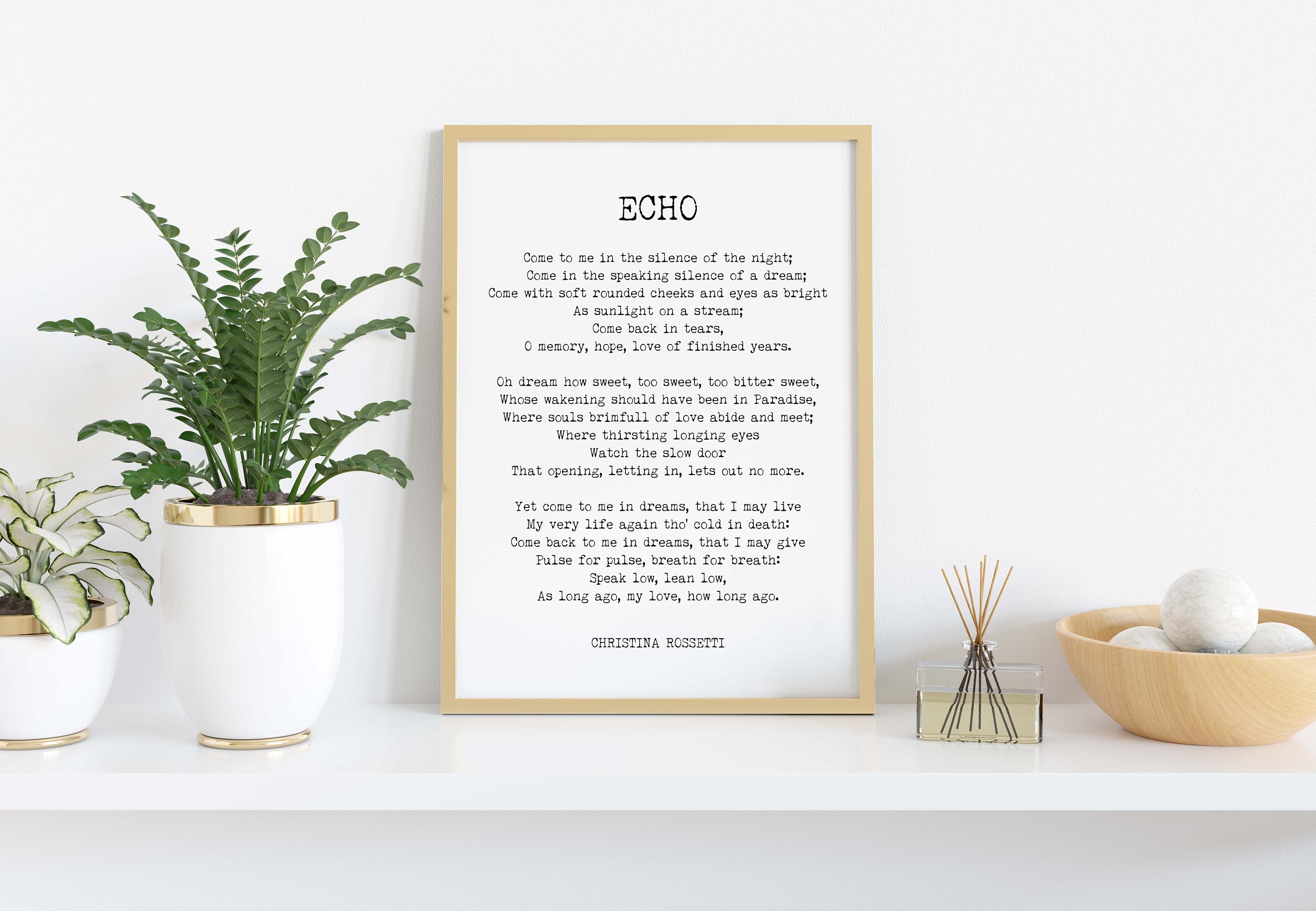 Christina Rossetti ECHO Print