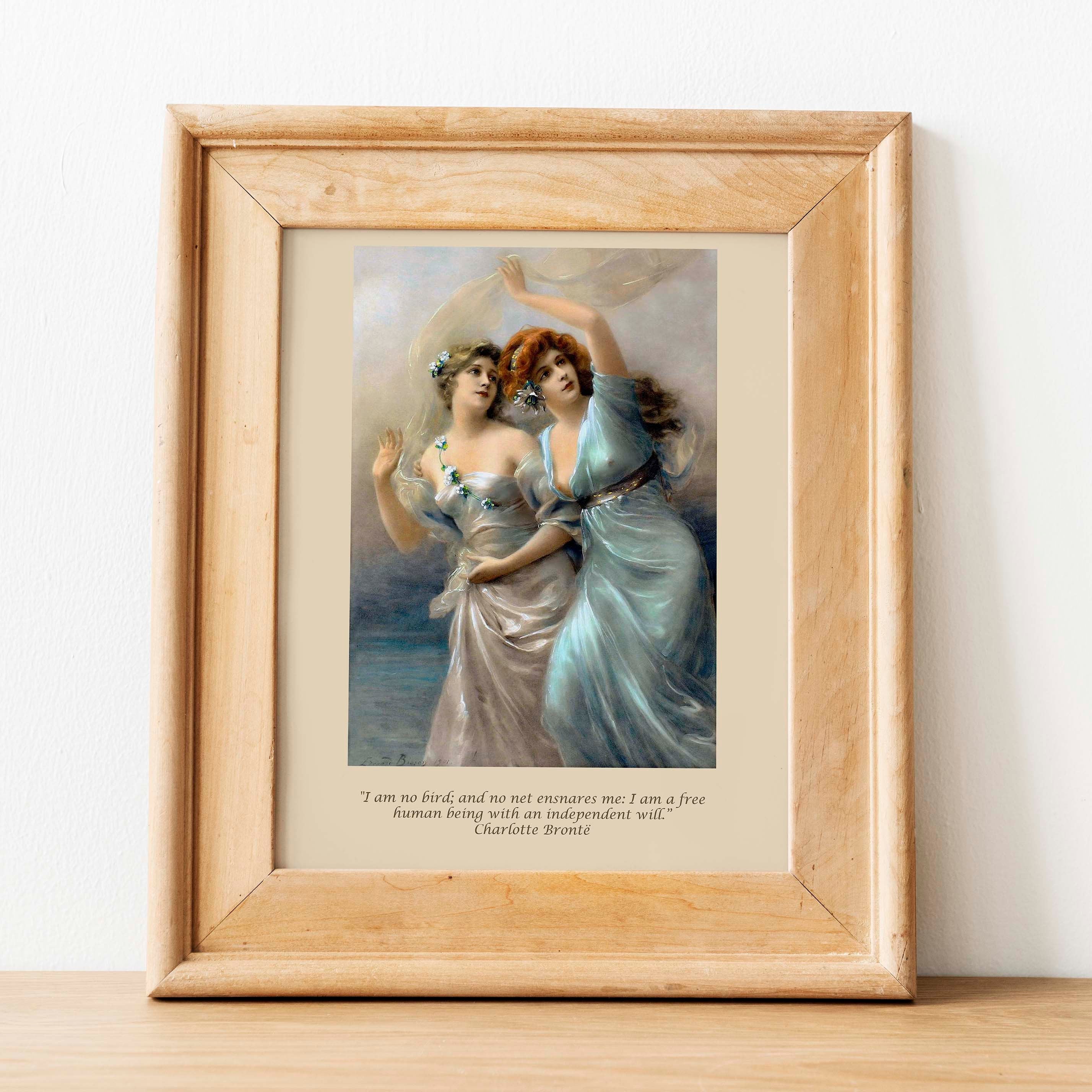 Charlotte Bronte - Edouard Bisson Fine Art Prints - Love's Messengers, I am no bird