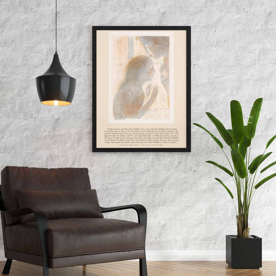 The Velveteen Rabbit Wall Art Prints Quote, Maurice Denis Unframed Fine Art Print - when you are Real, Mother and Child Art