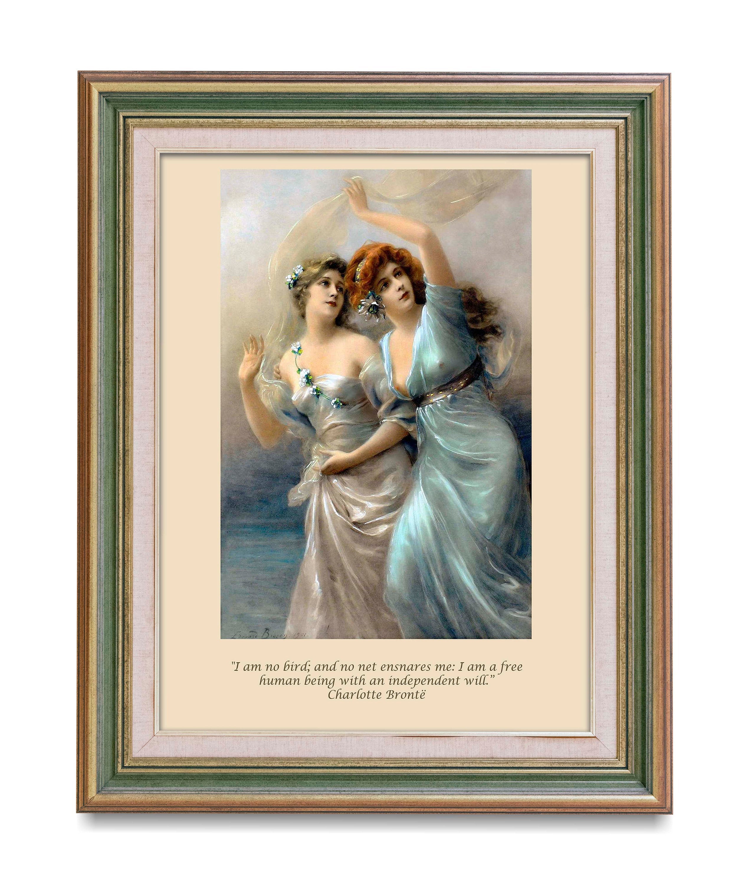 Charlotte Bronte - Edouard Bisson Fine Art Prints - Love's Messengers, I am no bird