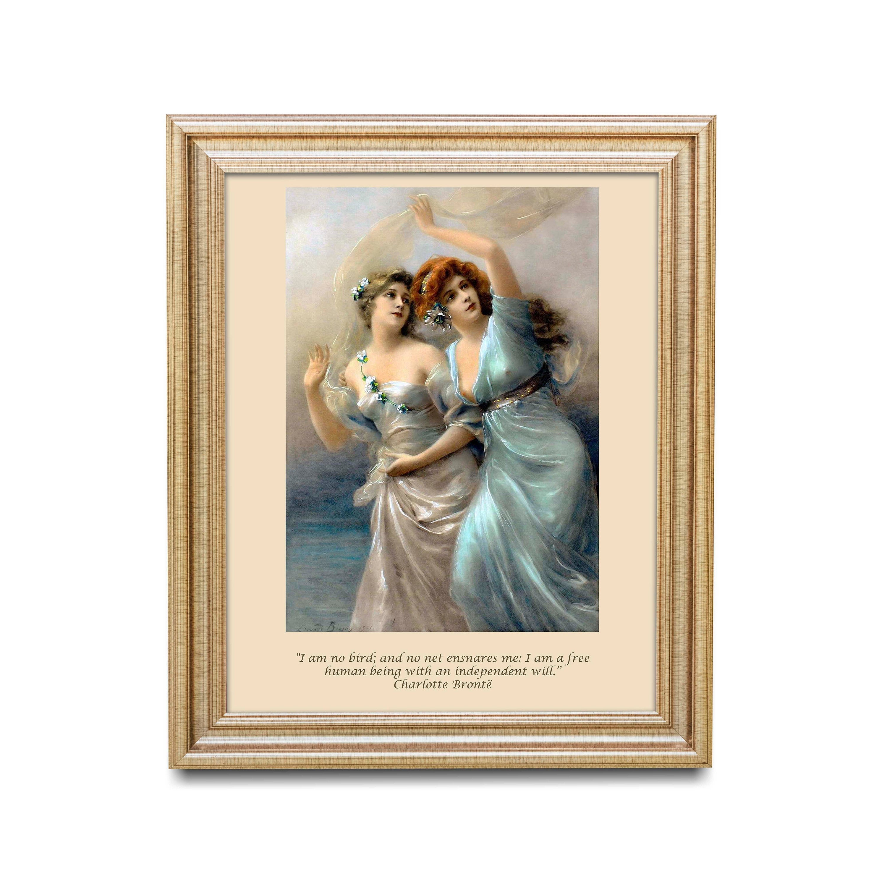 Charlotte Bronte - Edouard Bisson Fine Art Prints - Love's Messengers, I am no bird
