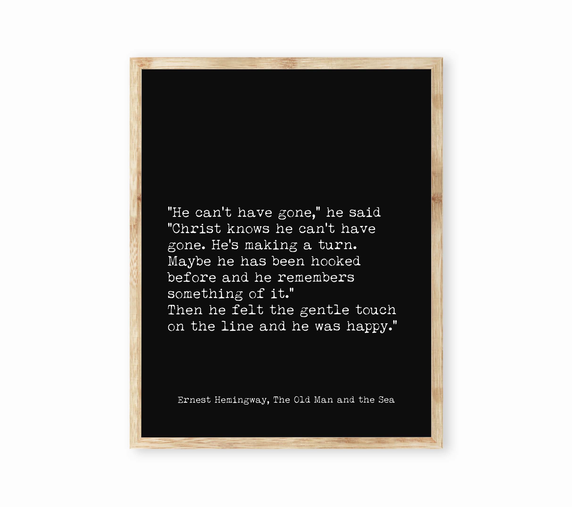 The Old Man and the Sea Ernest Hemingway Print