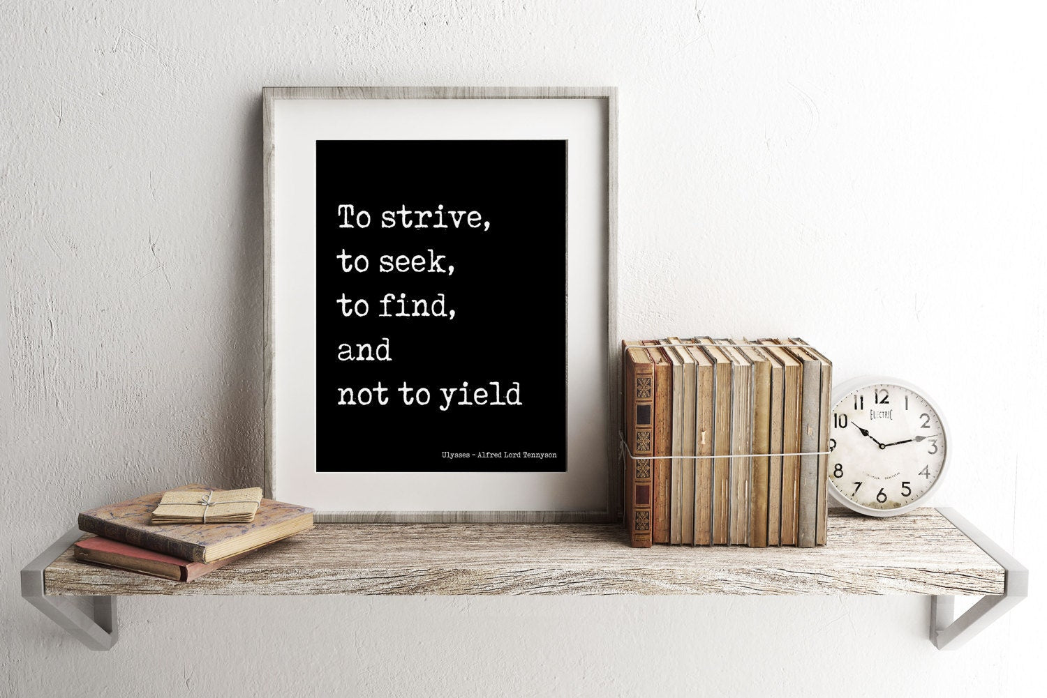 To Strive To Seek Quote Print, Ulysses Alfred Lord Tennyson Inspirational Wall Art Prints,