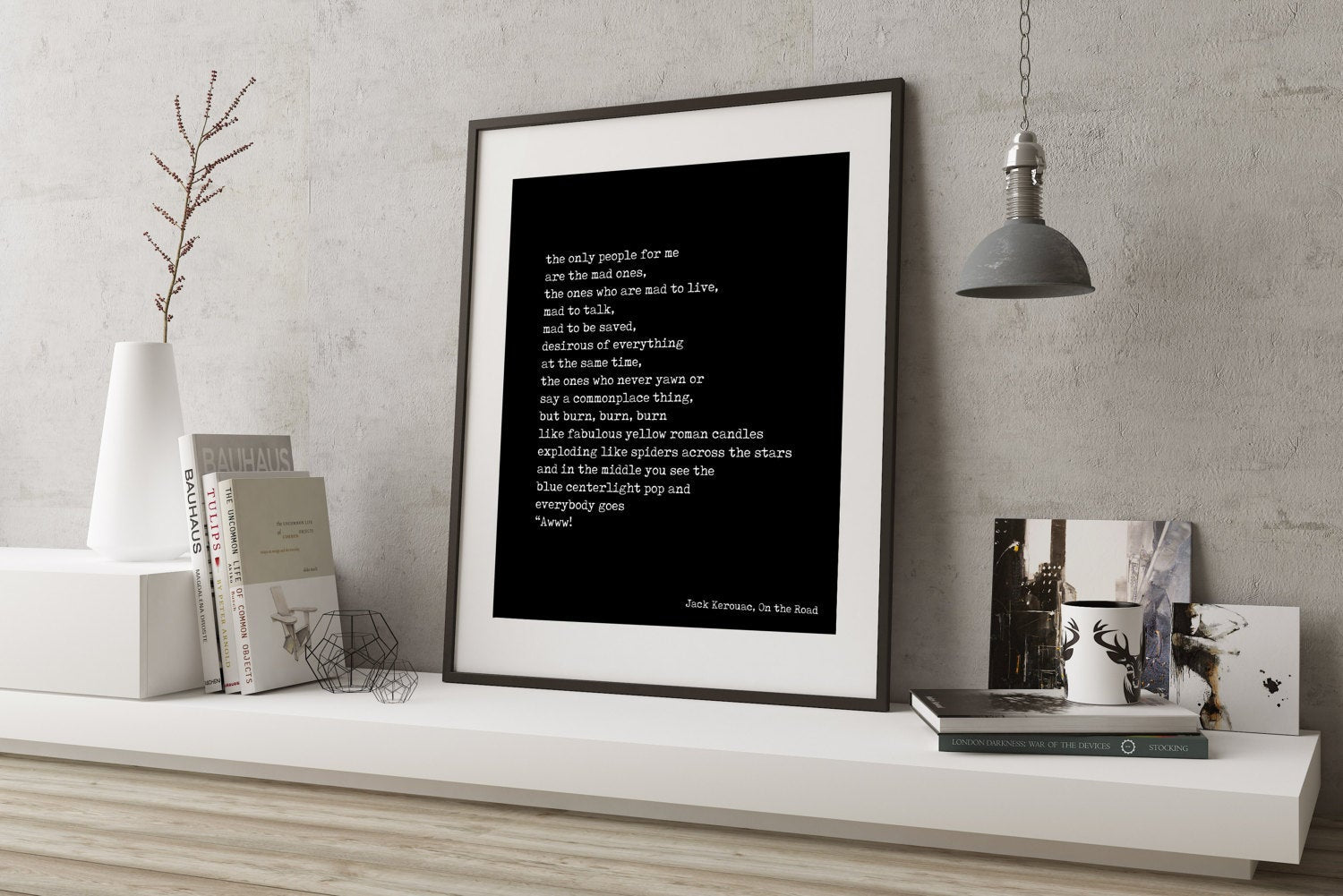 Jack Kerouac Print, On The Road, Mad Ones - BookQuoteDecor
