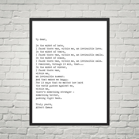 Framed Book Quote Decor Print - BookQuoteDecor