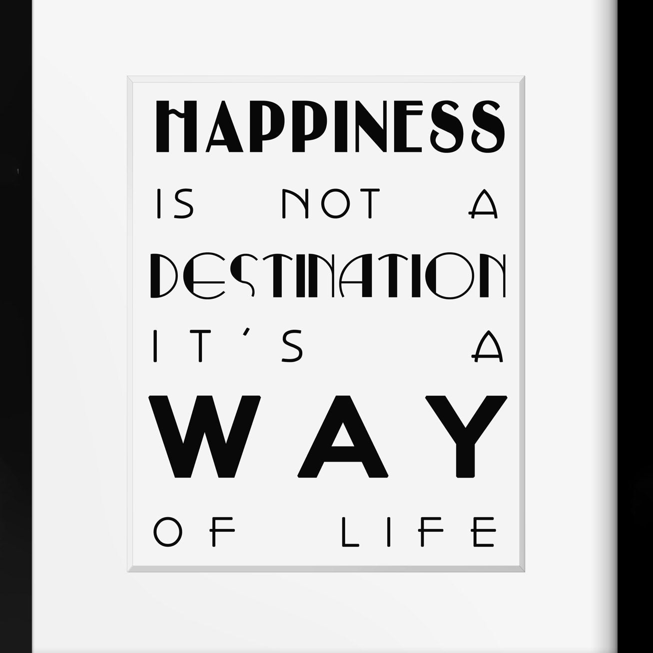 Happiness Wall Art Print - BookQuoteDecor