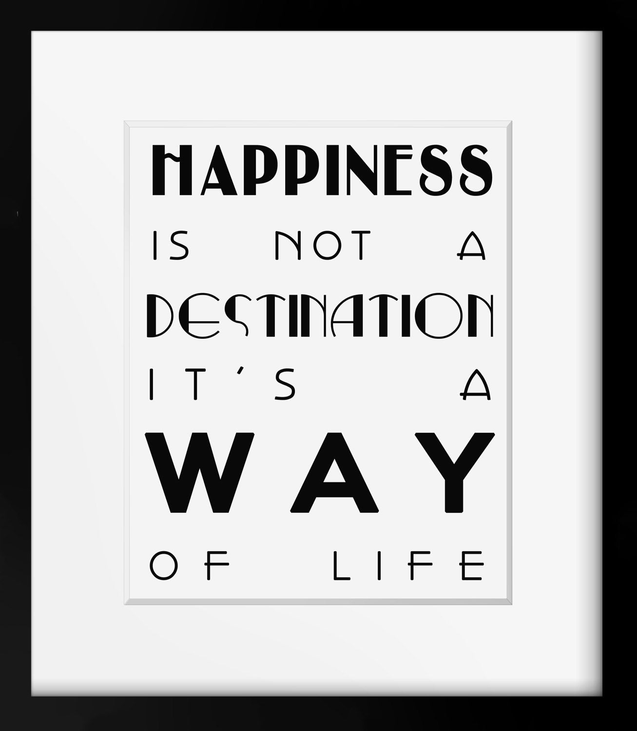 Happiness Wall Art Print - BookQuoteDecor