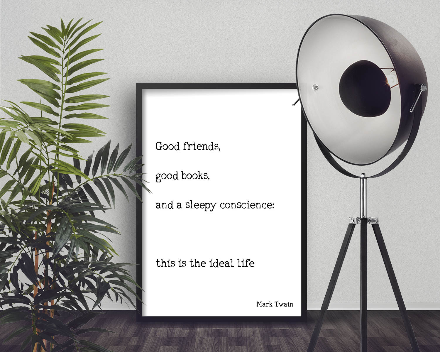 Mark Twain Quote Print, funny wall art print