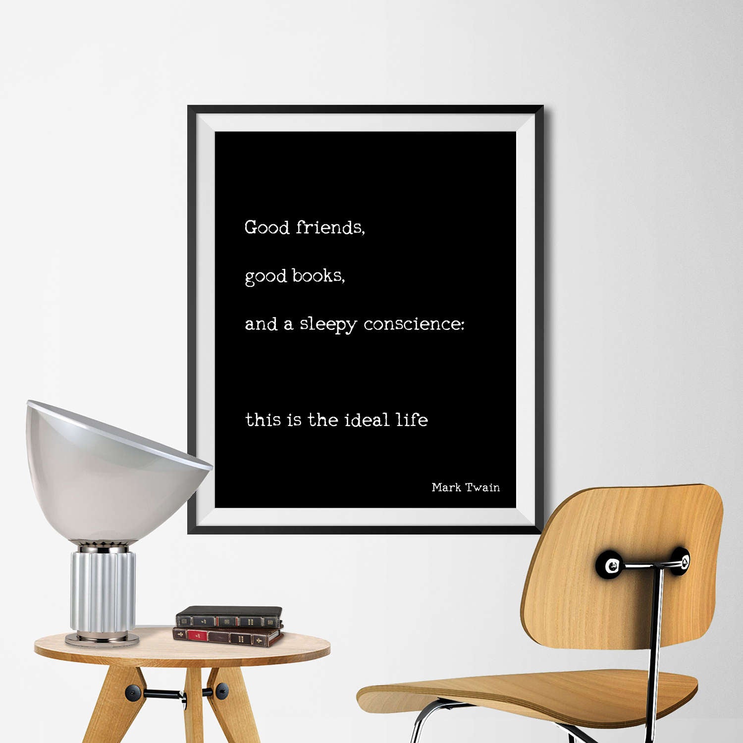 Mark Twain Quote Print, funny wall art print