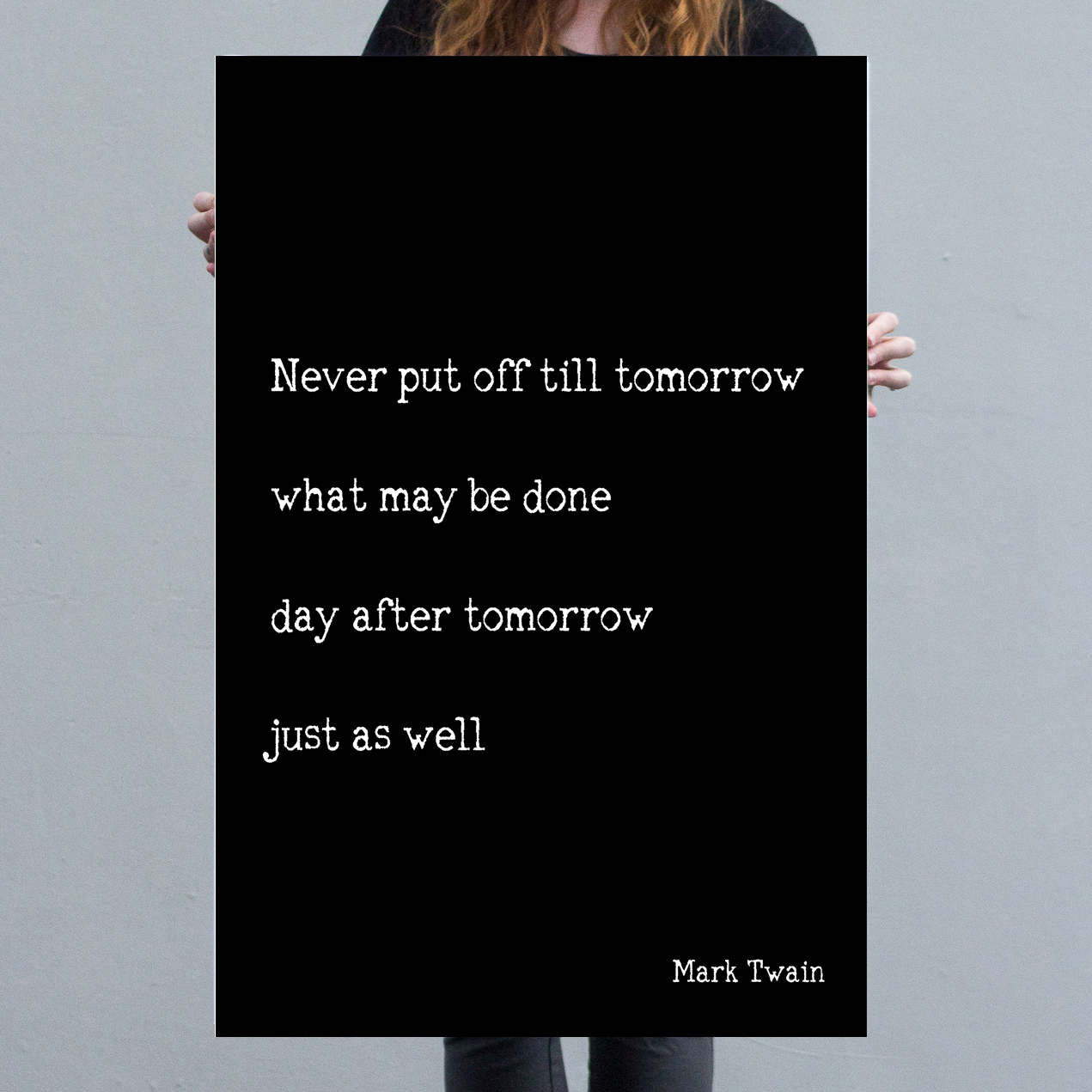 Mark Twain Wall Art, Home Office Decor