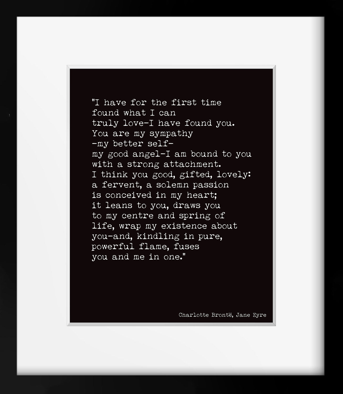 Jane Eyre Print, I have Found You - BookQuoteDecor
