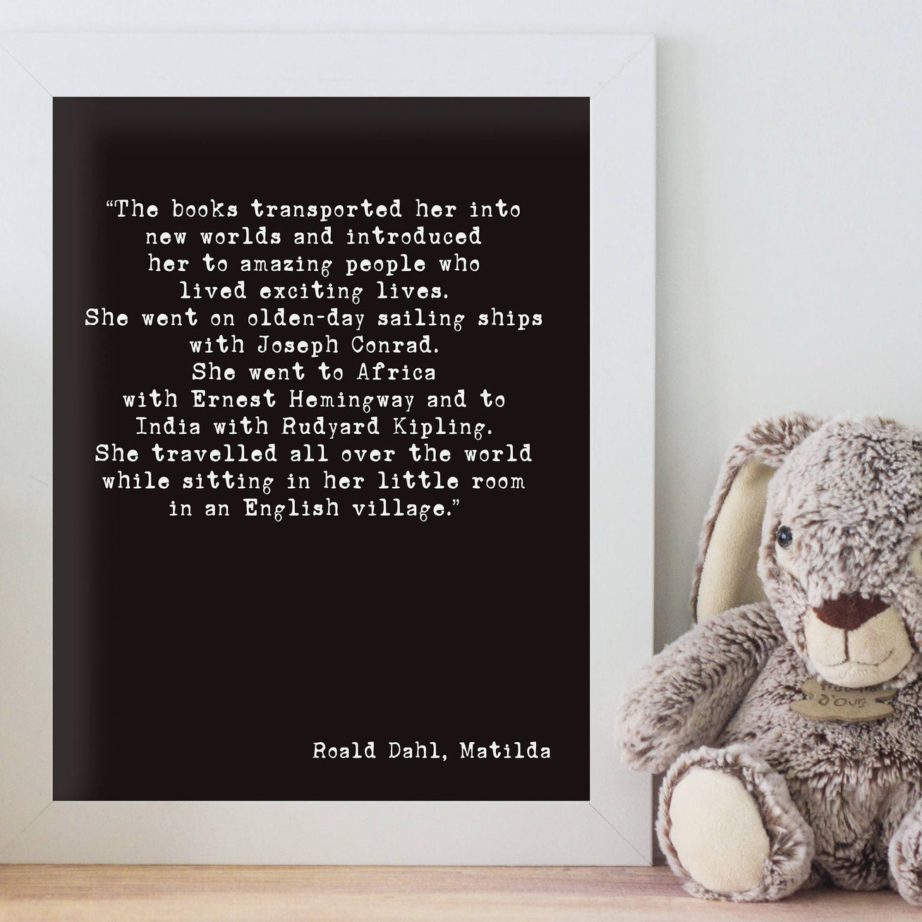 Roald Dahl Print, Matilda Books Quote Literary Art Poster