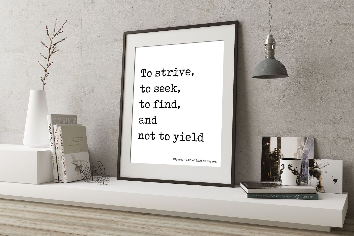 To Strive To Seek Quote Print, Ulysses Alfred Lord Tennyson Inspirational Wall Art Prints,