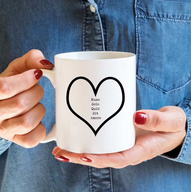 Gift for her Heart Mug, Love Quote Mug