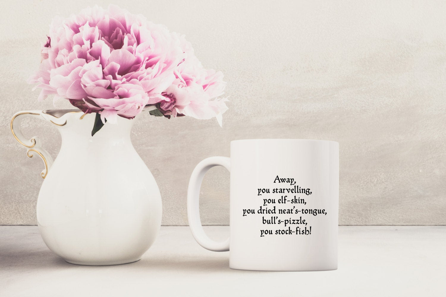 Shakespeare Quote Coffee Mug with Funny Sarcastic Insults from Henry IV Part I