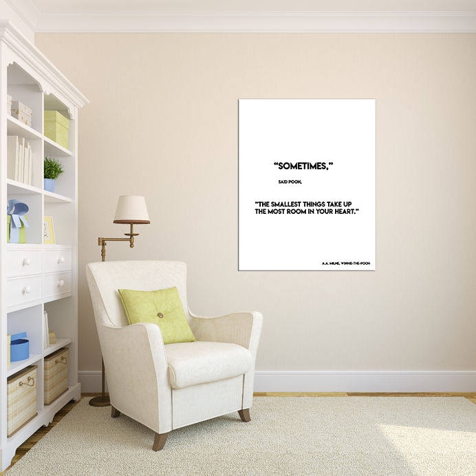 Pooh nursery art, playroom decor
