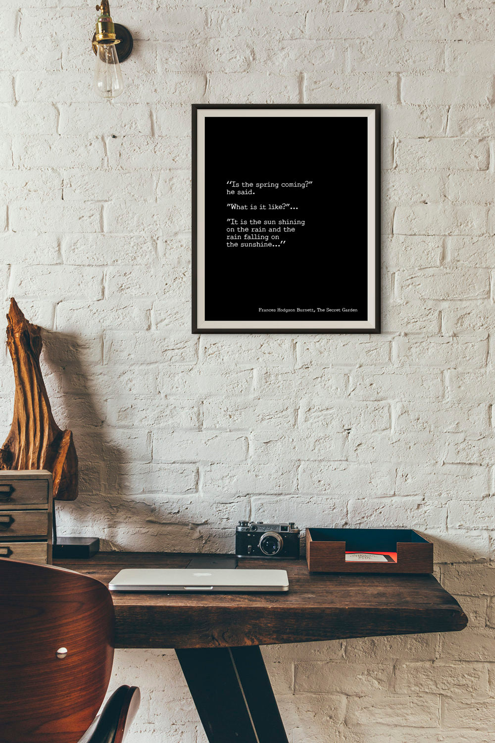 Frances Hodgson Burnett Print The Secret Garden - BookQuoteDecor