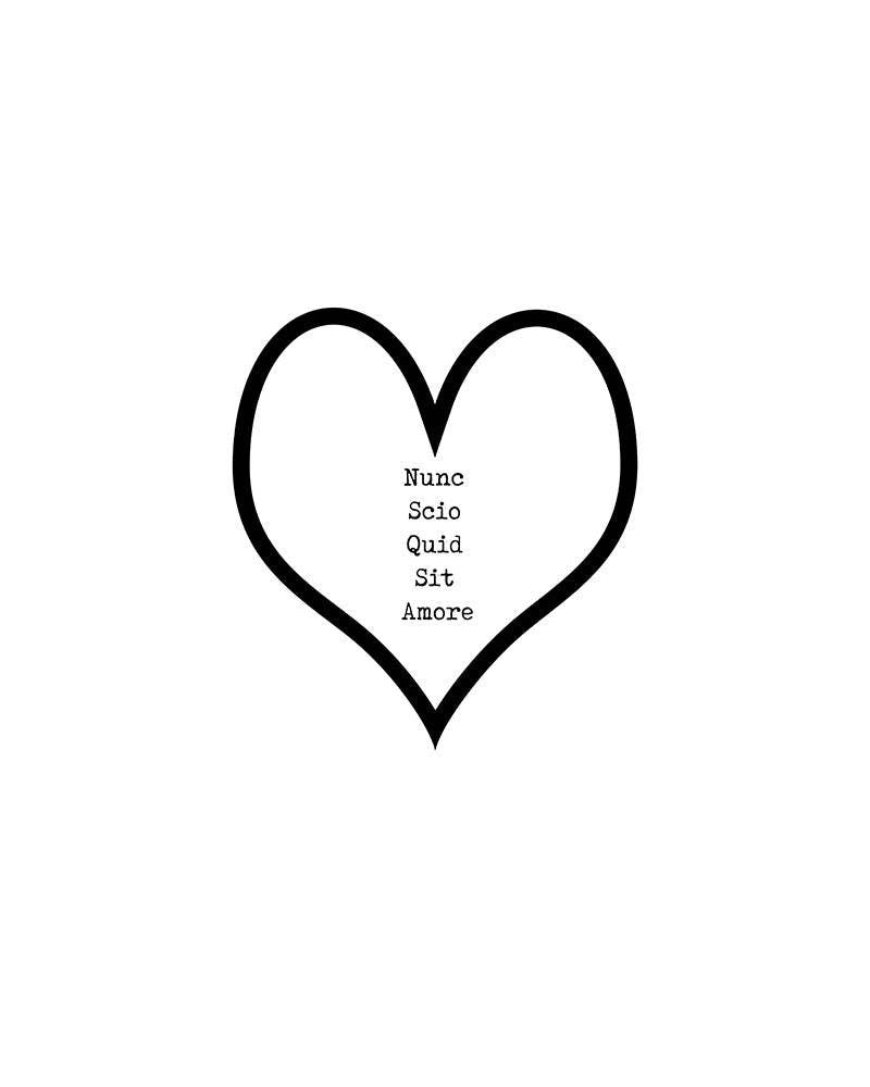 Love Quote Print, Love Heart Print Art