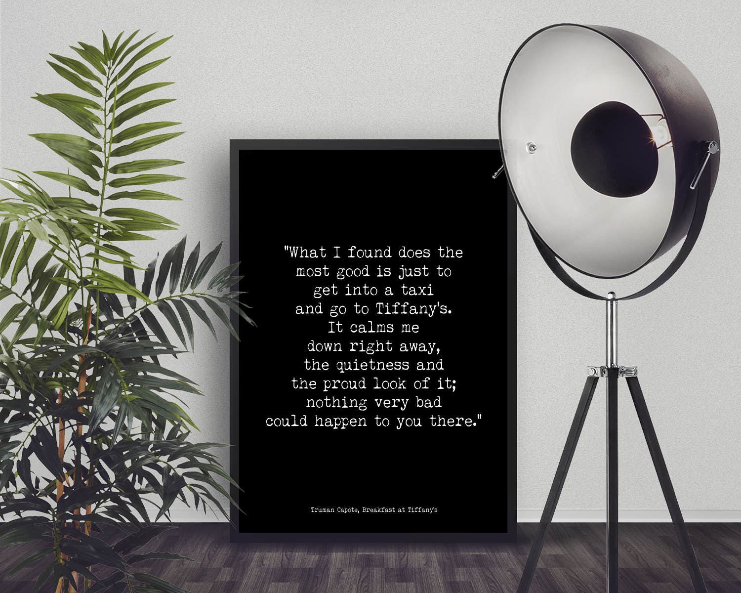 Breakfast at Tiffanys Quote, Audrey Hepburn Art
