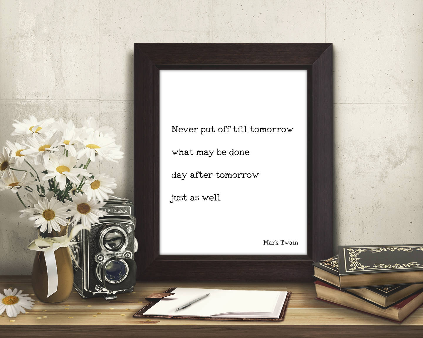 Mark Twain Wall Art, Home Office Decor