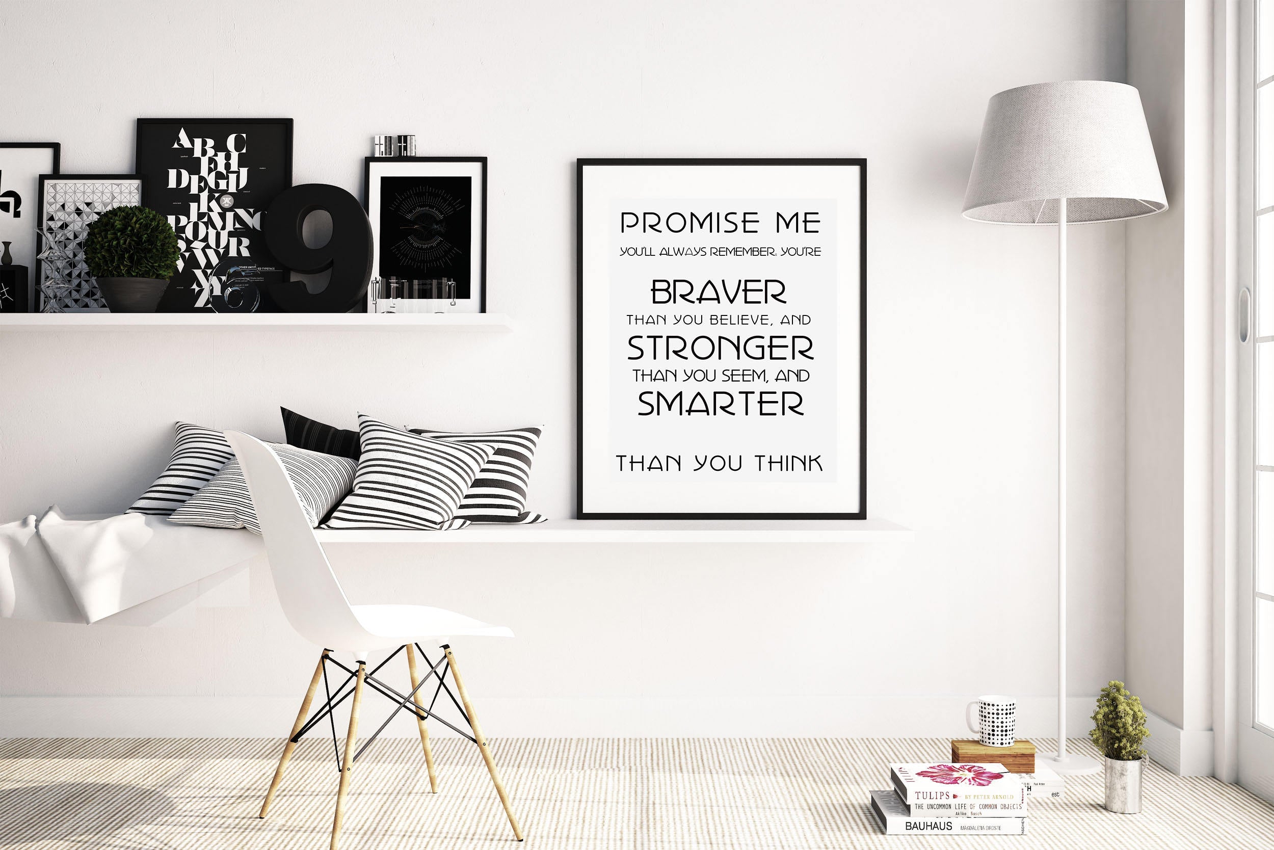 Pooh Art Print, Positive Quote, AA Milne Quote, inspirational poster, Winnie the Pooh quotes, Pooh Wall Art, encouraging art print Unframed - BookQuoteDecor