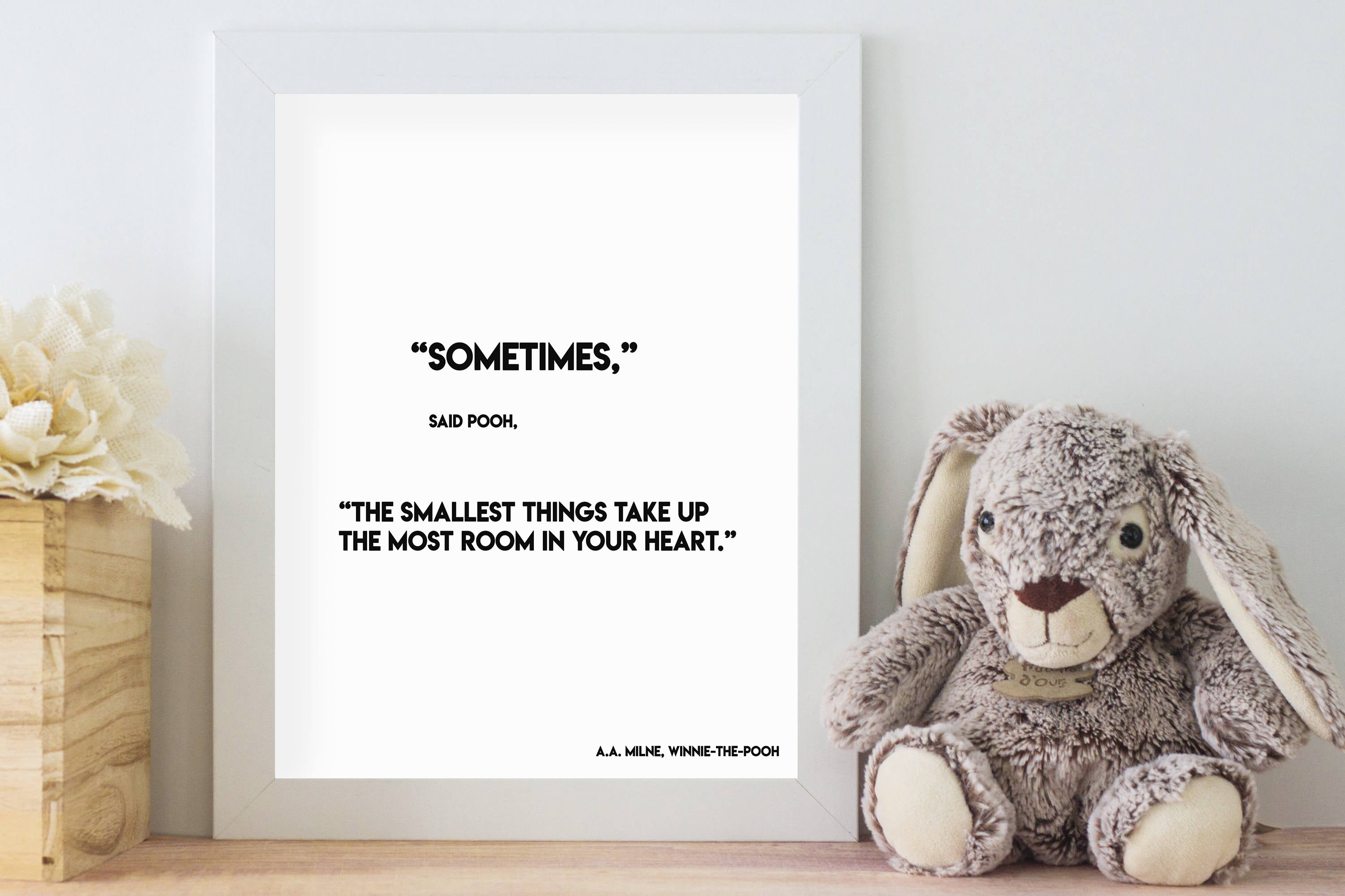 Pooh nursery art, playroom decor