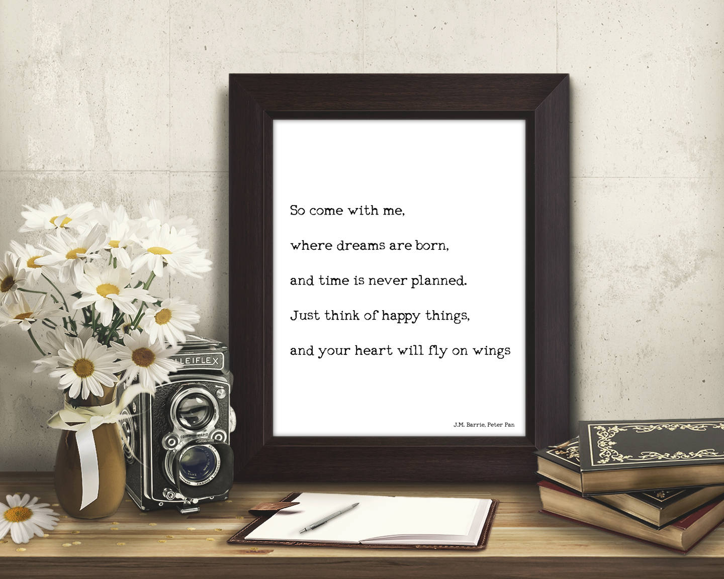 Peter Pan Quote Print - BookQuoteDecor