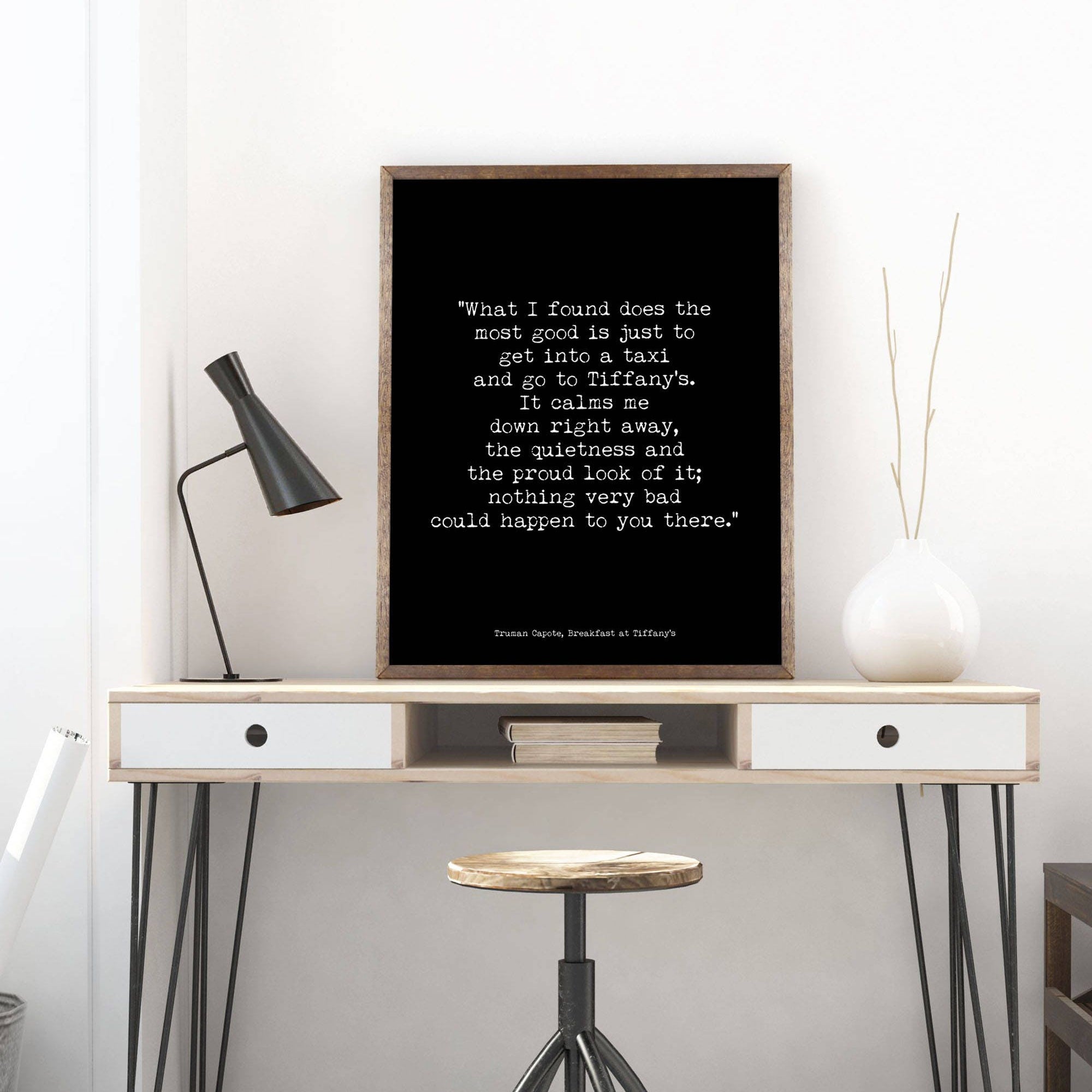 Breakfast at Tiffanys Quote, Audrey Hepburn Art