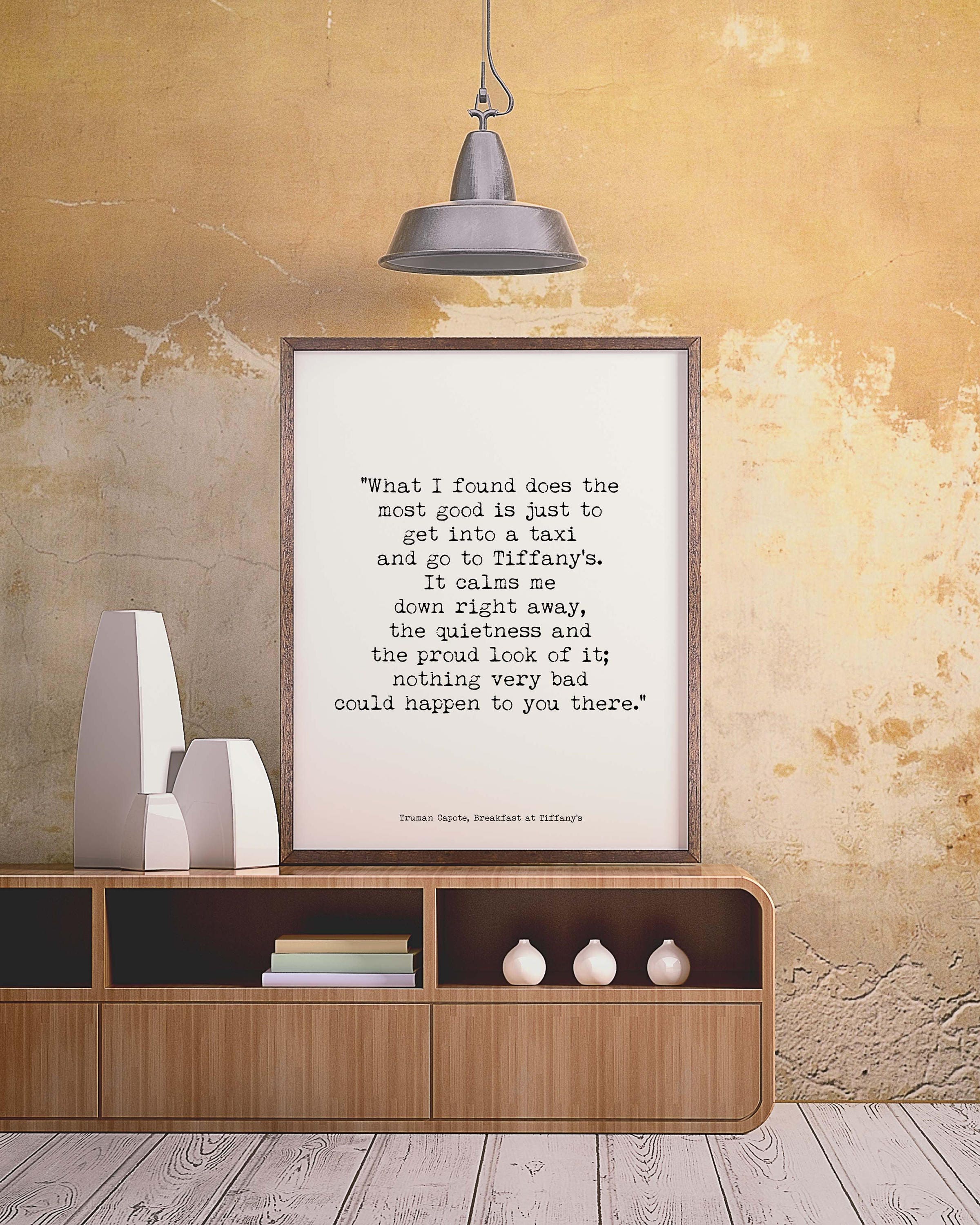 Breakfast at Tiffanys Quote, Audrey Hepburn Art