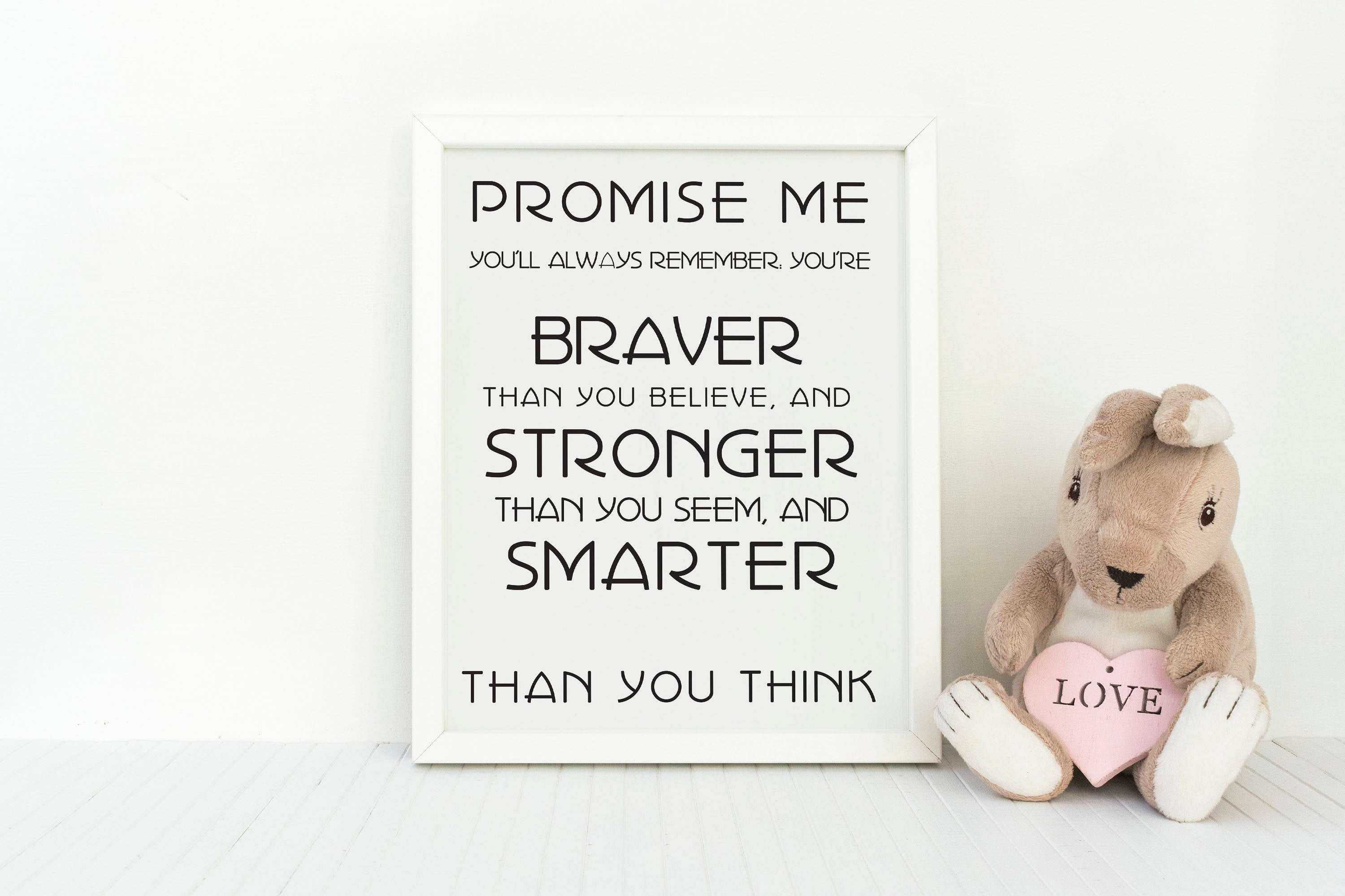Pooh Art Print, Positive Quote, AA Milne Quote, inspirational poster, Winnie the Pooh quotes, Pooh Wall Art, encouraging art print Unframed - BookQuoteDecor