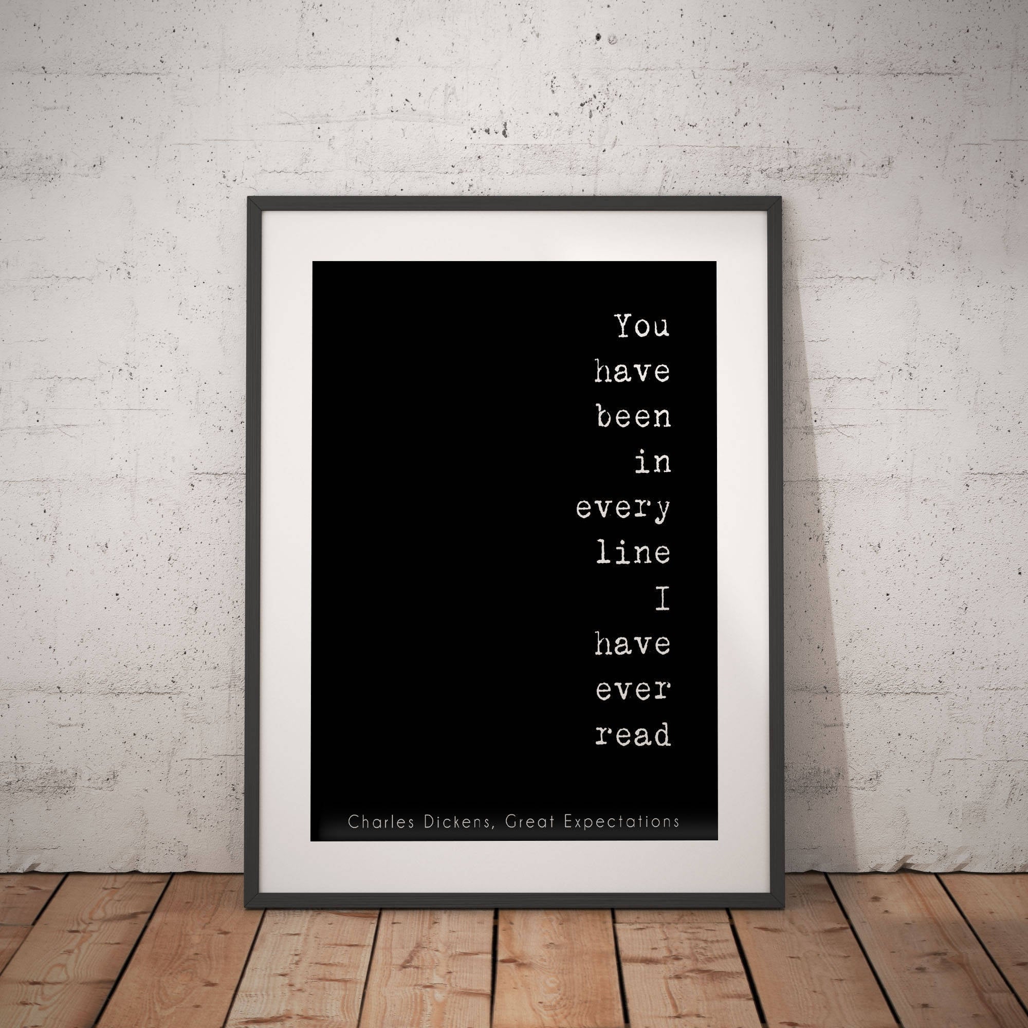 Charles Dickens Quote Romantic Art Print - BookQuoteDecor